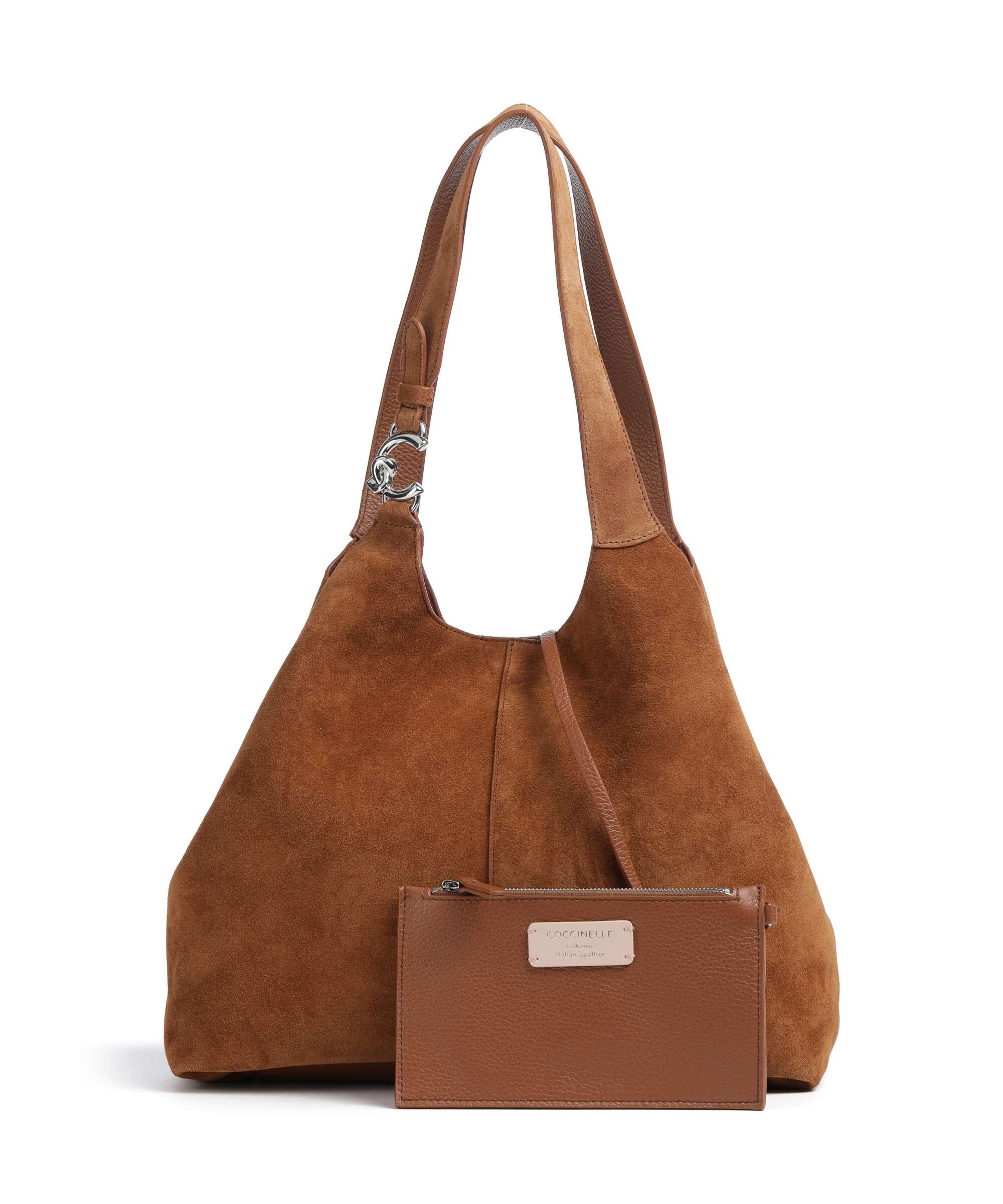 Coccinelle C-Easy Suede Hobo bag cognac - Image 6