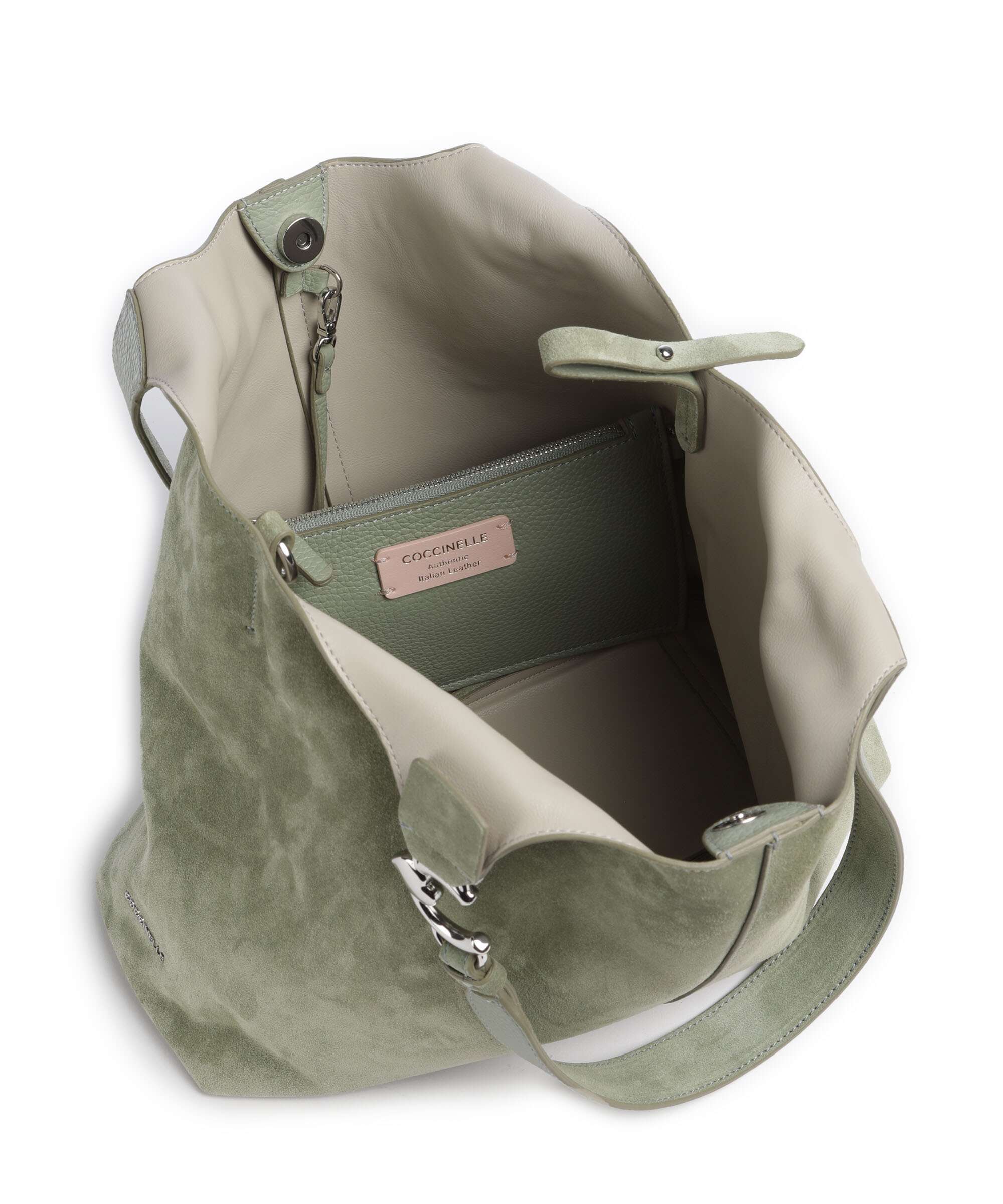 Coccinelle C-Easy Suede Hobo bag greenery - Image 6