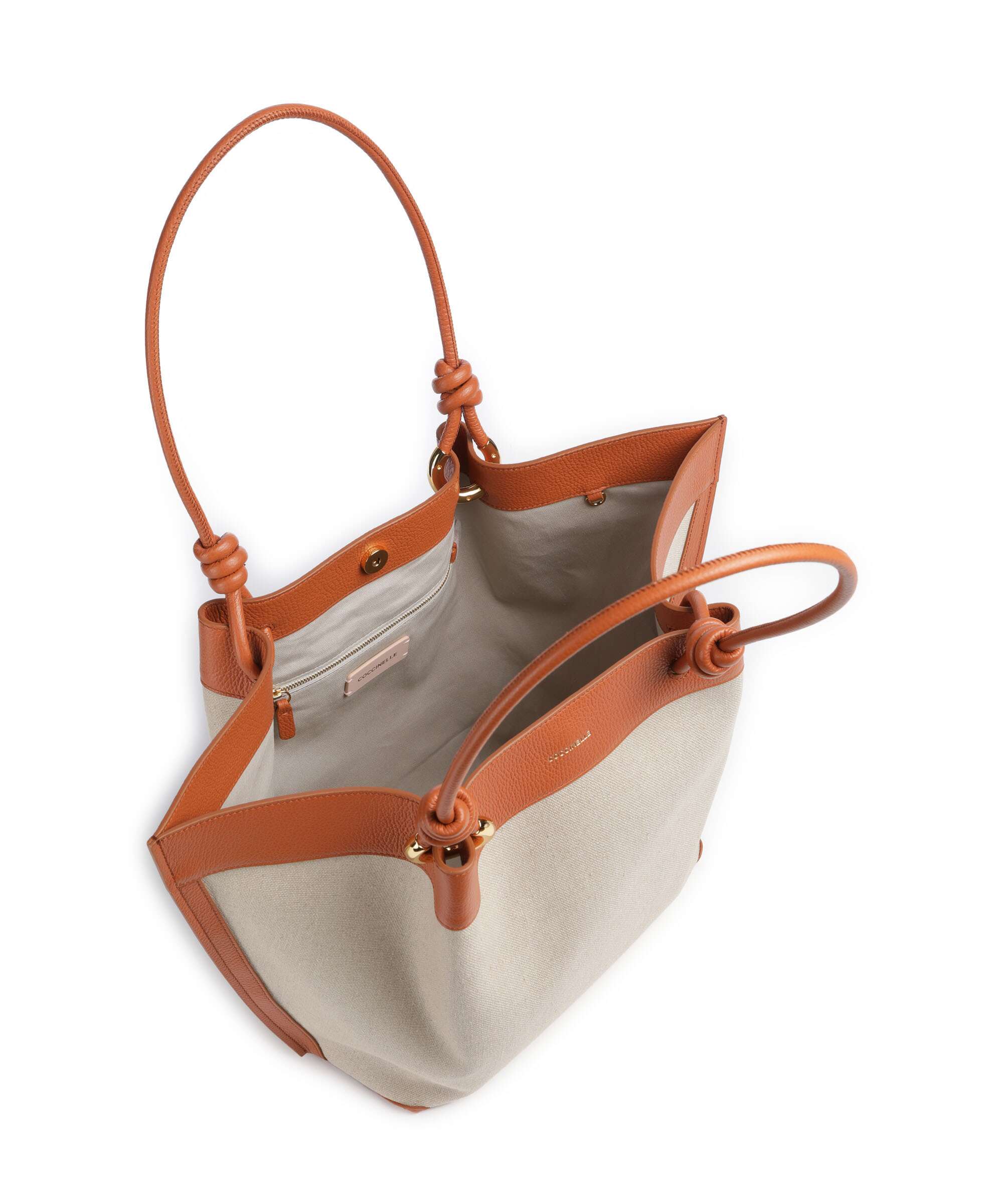 Coccinelle Finn Canvas Tote bag natural/crab - Image 6