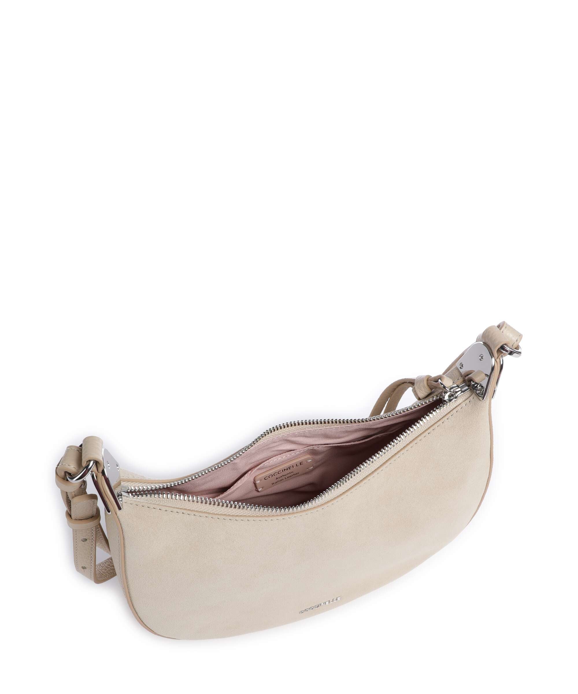 Coccinelle Fujiko Suede Crossbody bag sandshell - Image 6