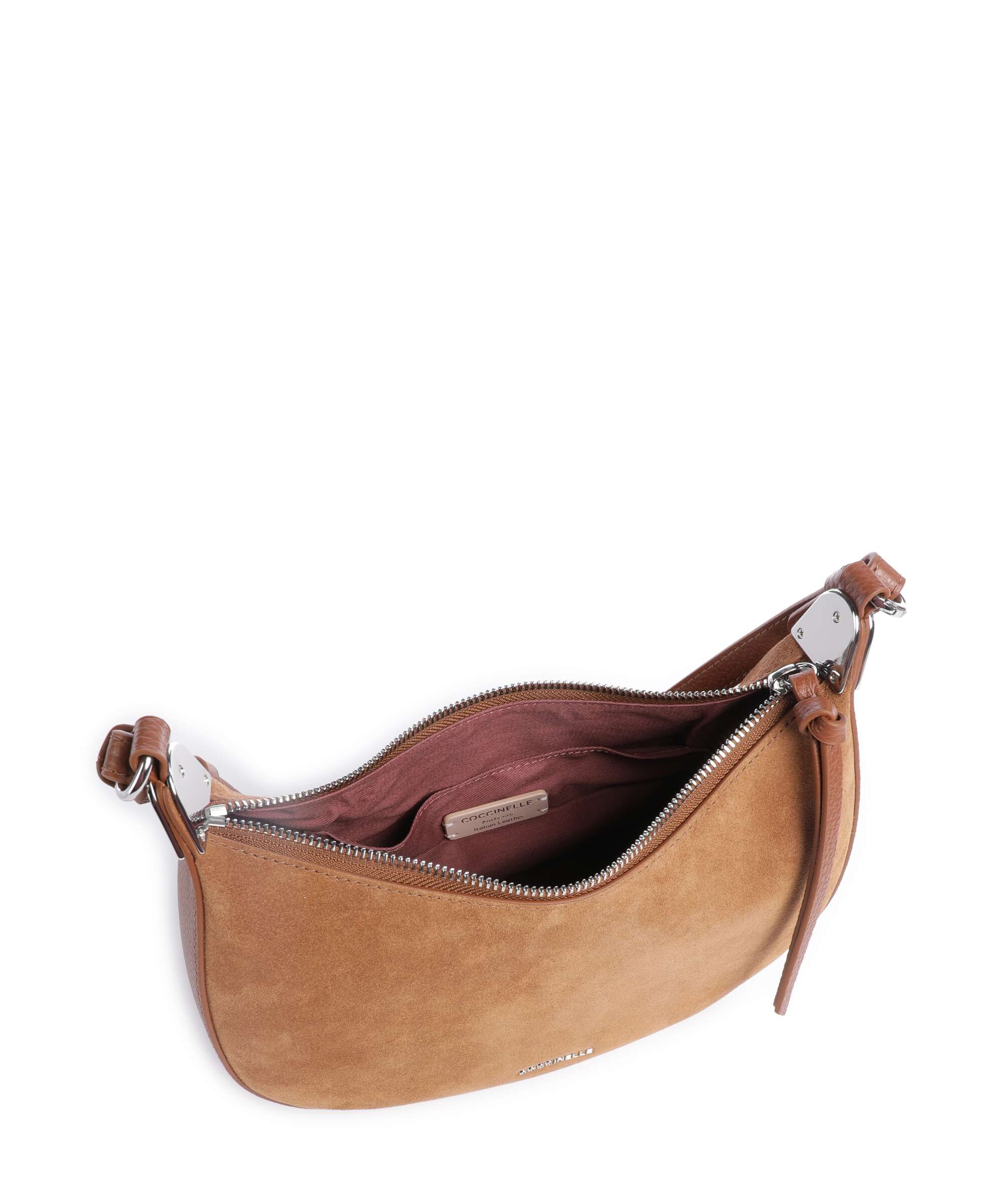 Coccinelle Fujiko Suede Crossbody bag cognac - Image 6