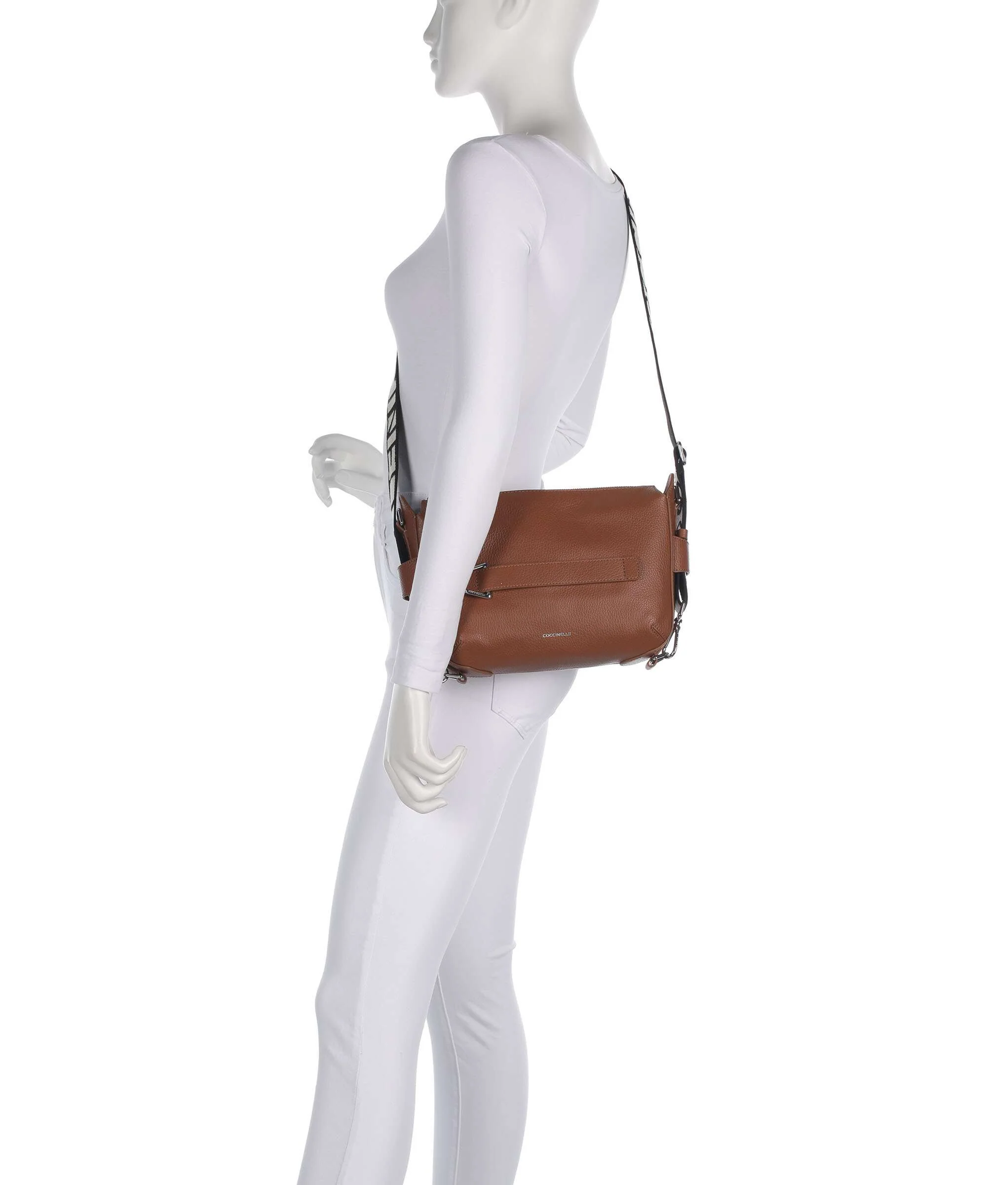 Coccinelle Gretel Ribbon Crossbody bag cognac - Image 3