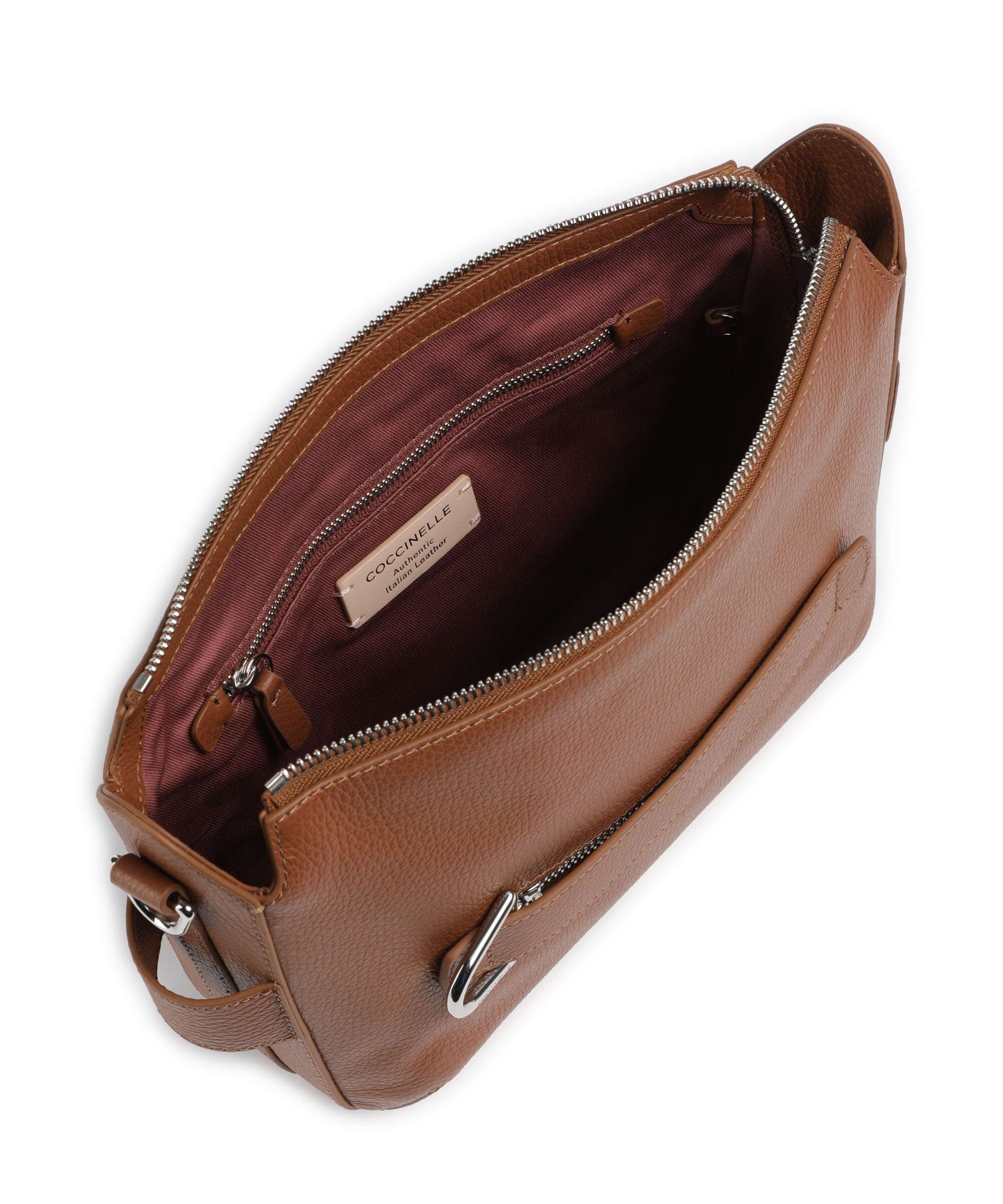 Coccinelle Gretel Ribbon Crossbody bag cognac - Image 6
