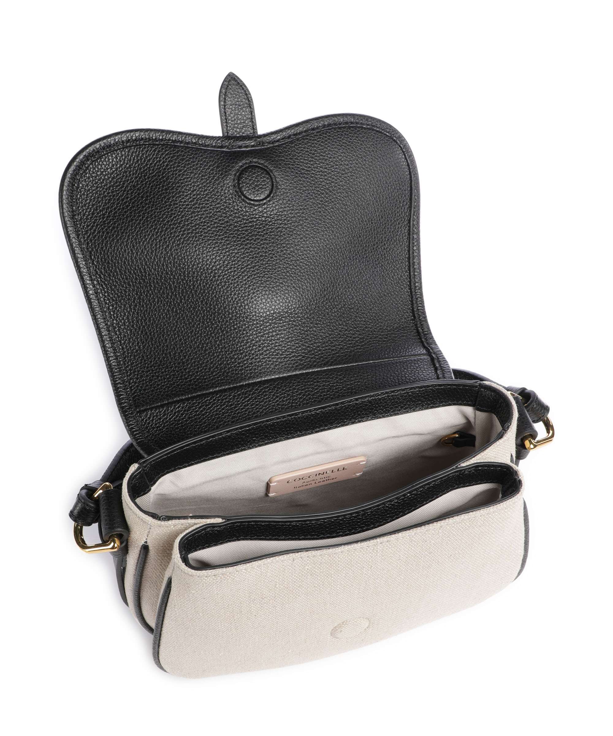 Coccinelle Mavery Canvas Handbag natural/noir - Image 6