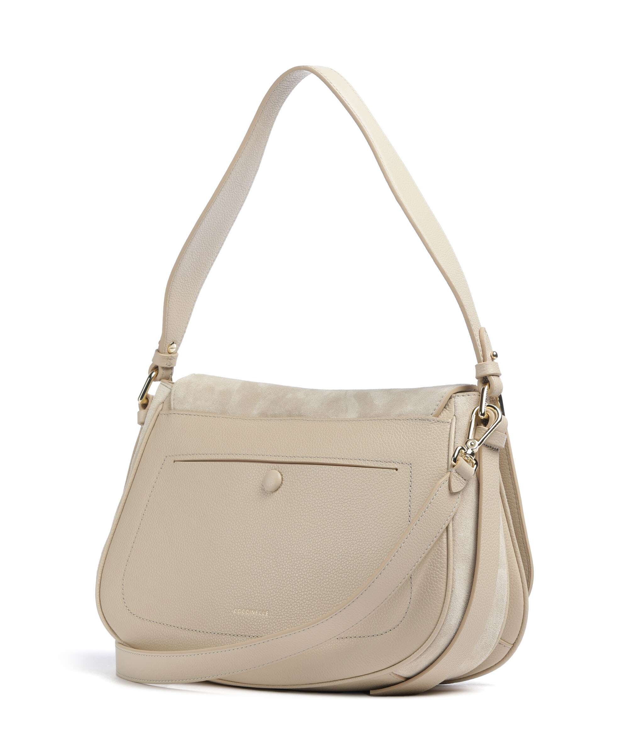 Coccinelle Mavery Suede Shoulder bag sandshell - Image 2