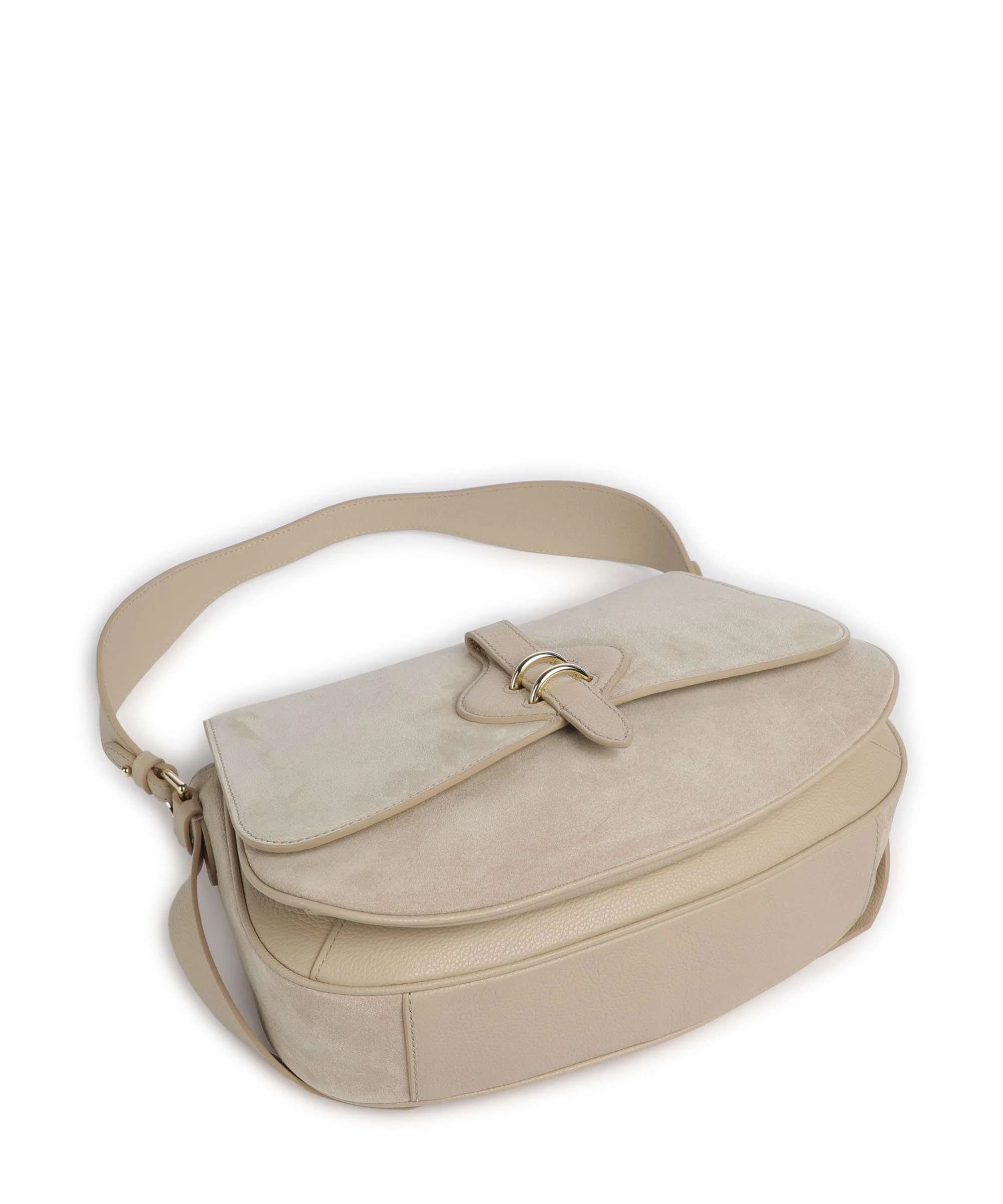 Coccinelle Mavery Suede Shoulder bag sandshell - Image 4