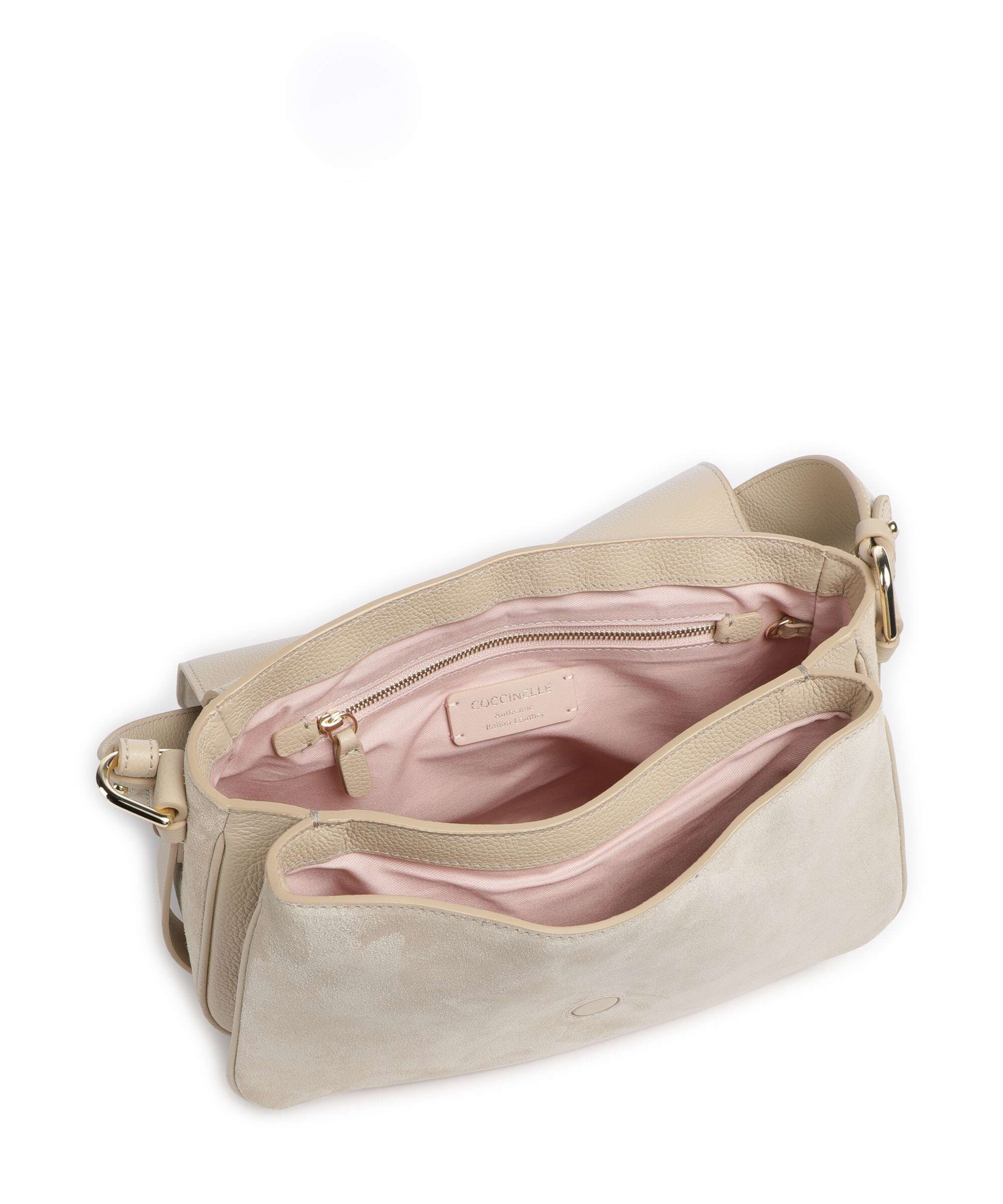 Coccinelle Mavery Suede Shoulder bag sandshell - Image 5