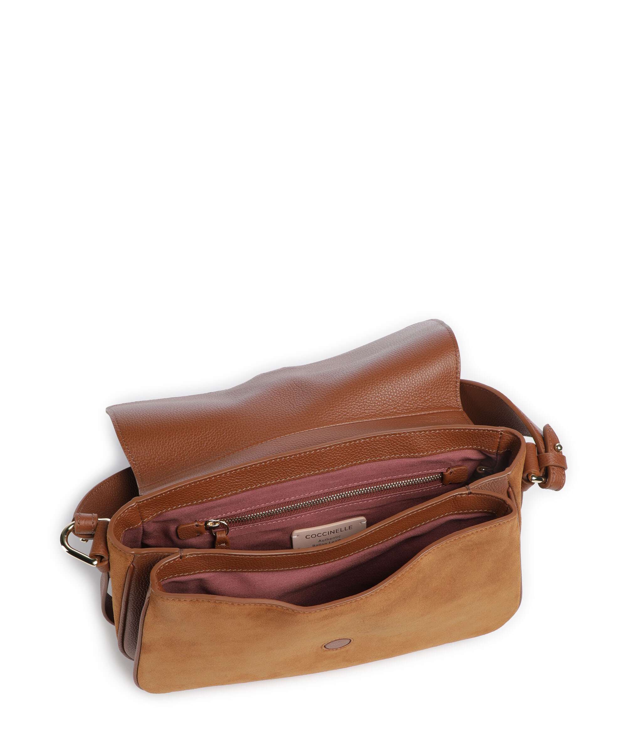 Coccinelle Mavery Suede Shoulder bag cognac - Image 5