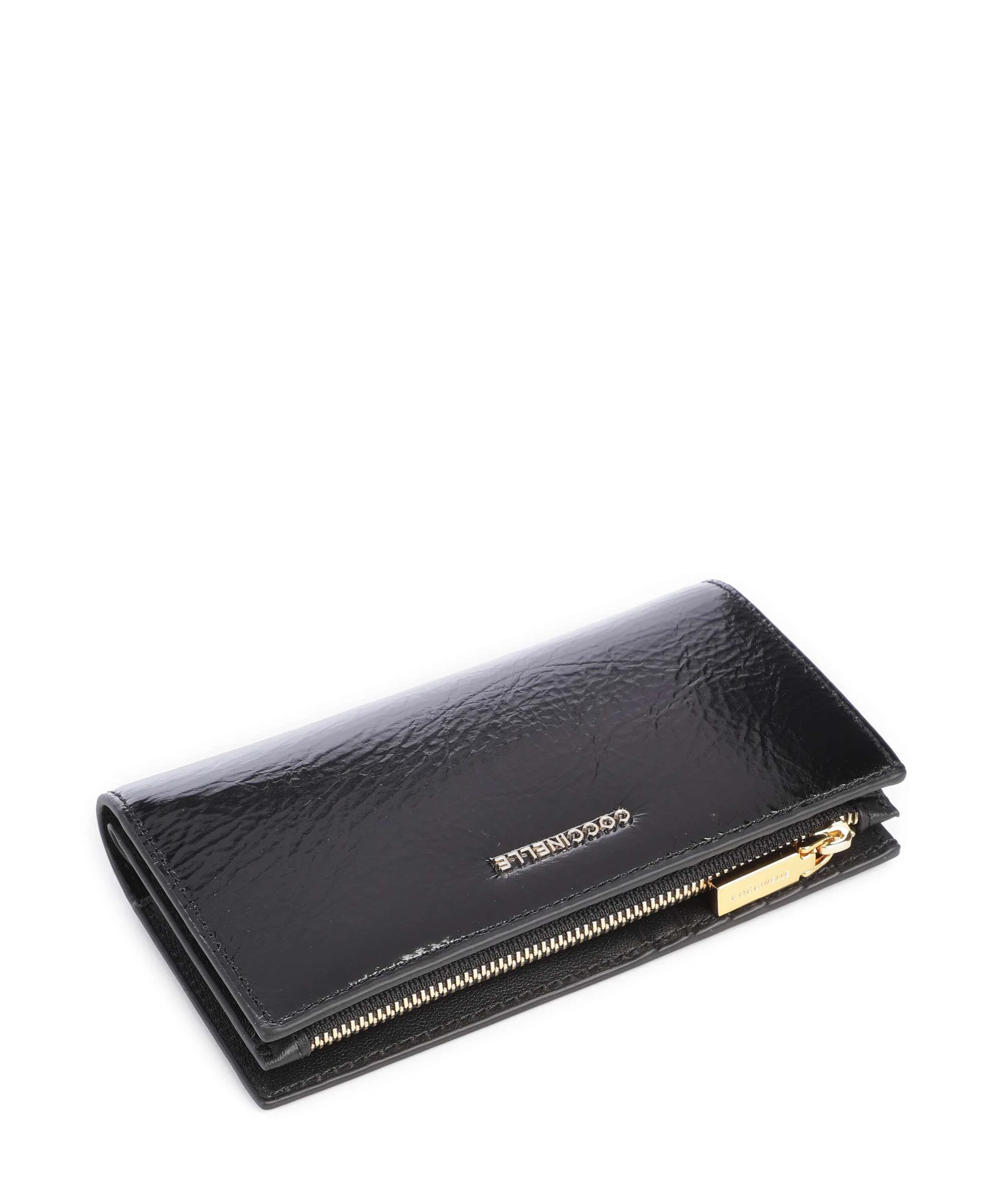 Coccinelle Metallic Shiny Wrinkled Wallet noir - Image 4