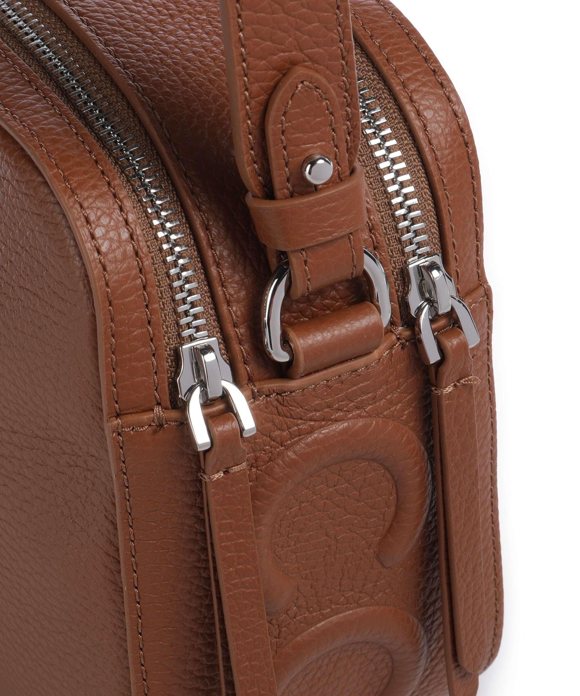 Coccinelle Myrtha Maxi Logo Crossbody bag cognac - Image 4