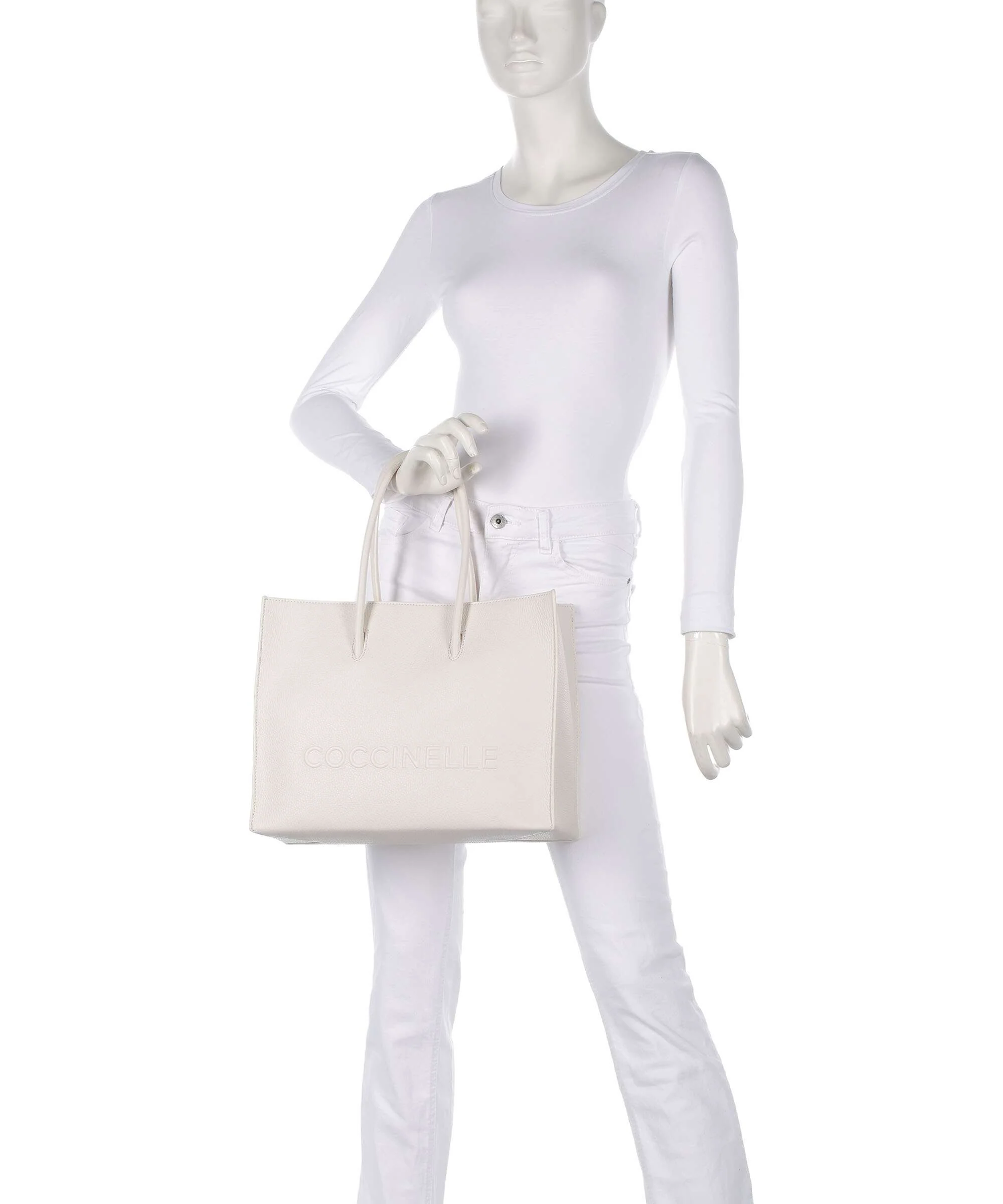 Coccinelle Myrtha Maxi Logo Tote bag blanco - Image 3