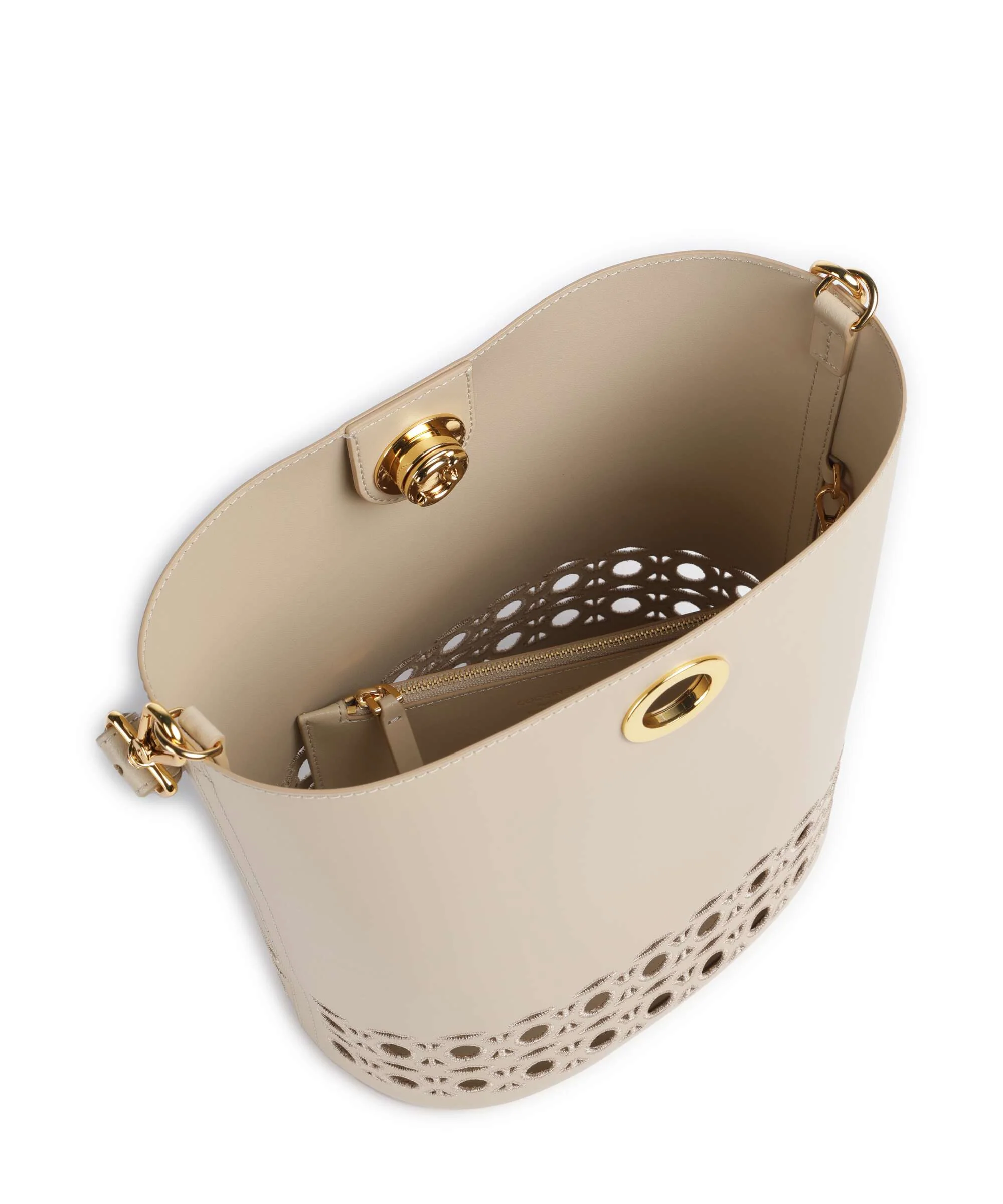 Coccinelle Nikla Monogram Sangallo Bucket bag sandshell - Image 6