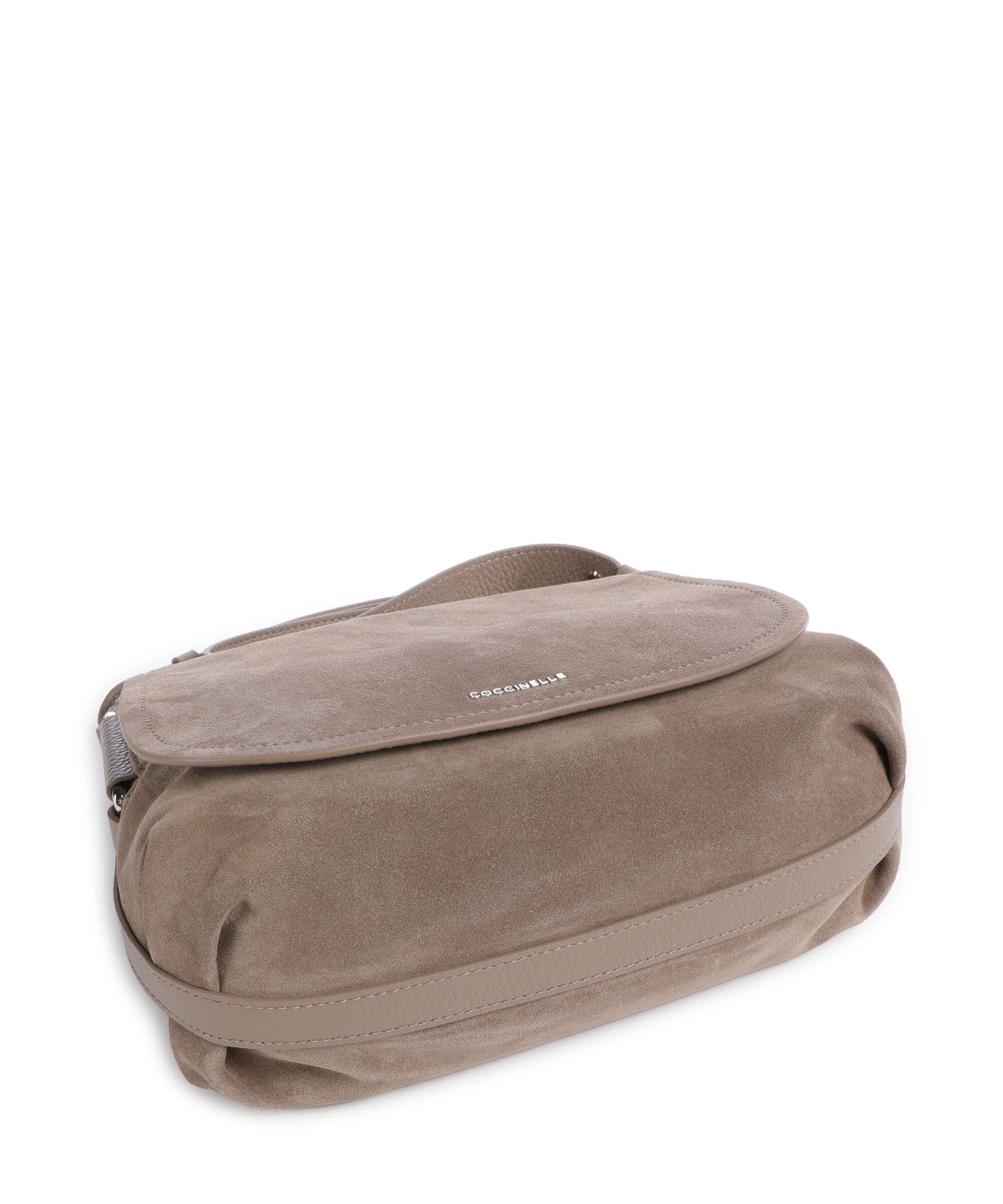 Coccinelle Rebekka Suede Crossbody bag warm taupe - Image 5