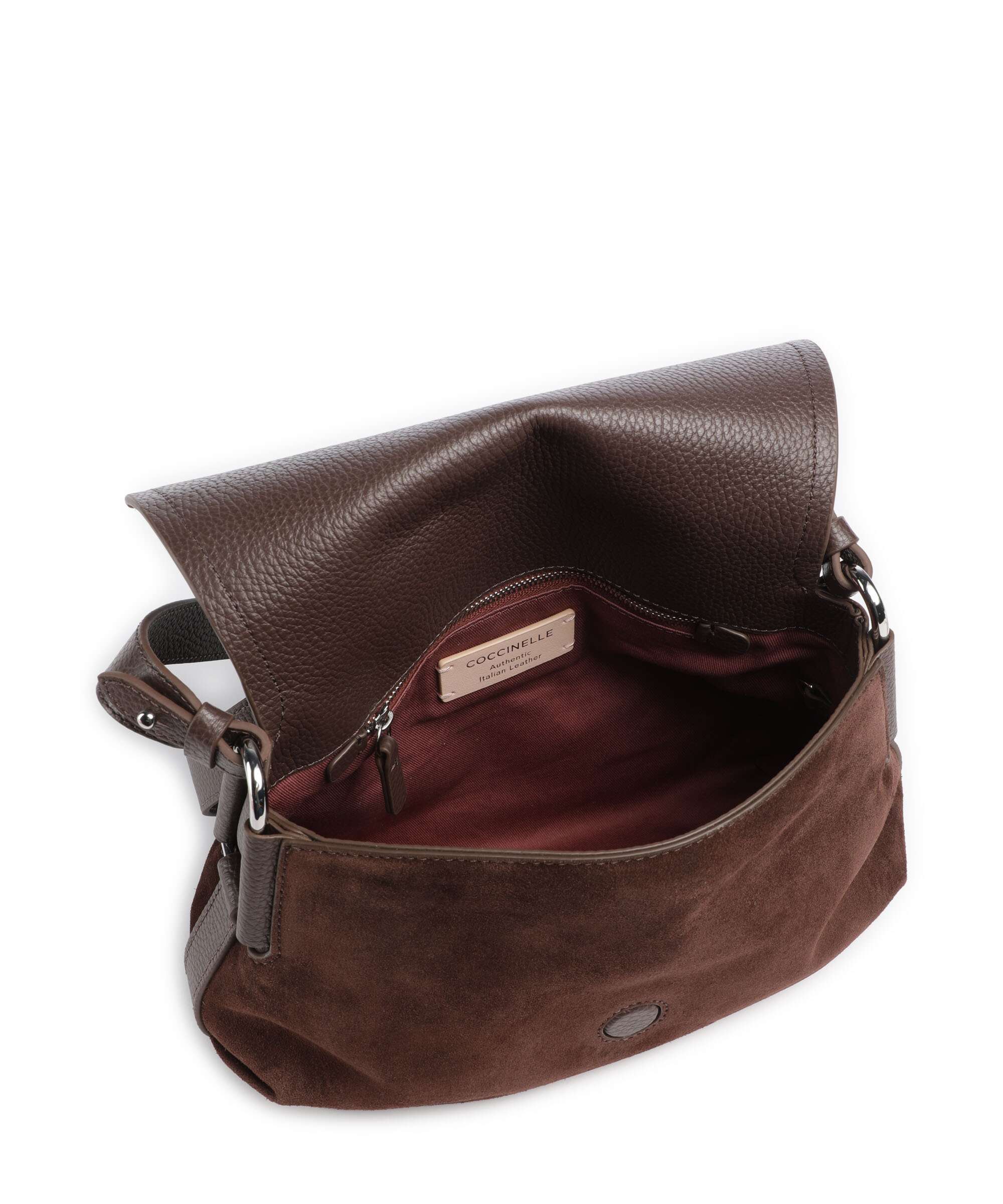 Coccinelle Rebekka Suede Crossbody bag brunette - Image 6