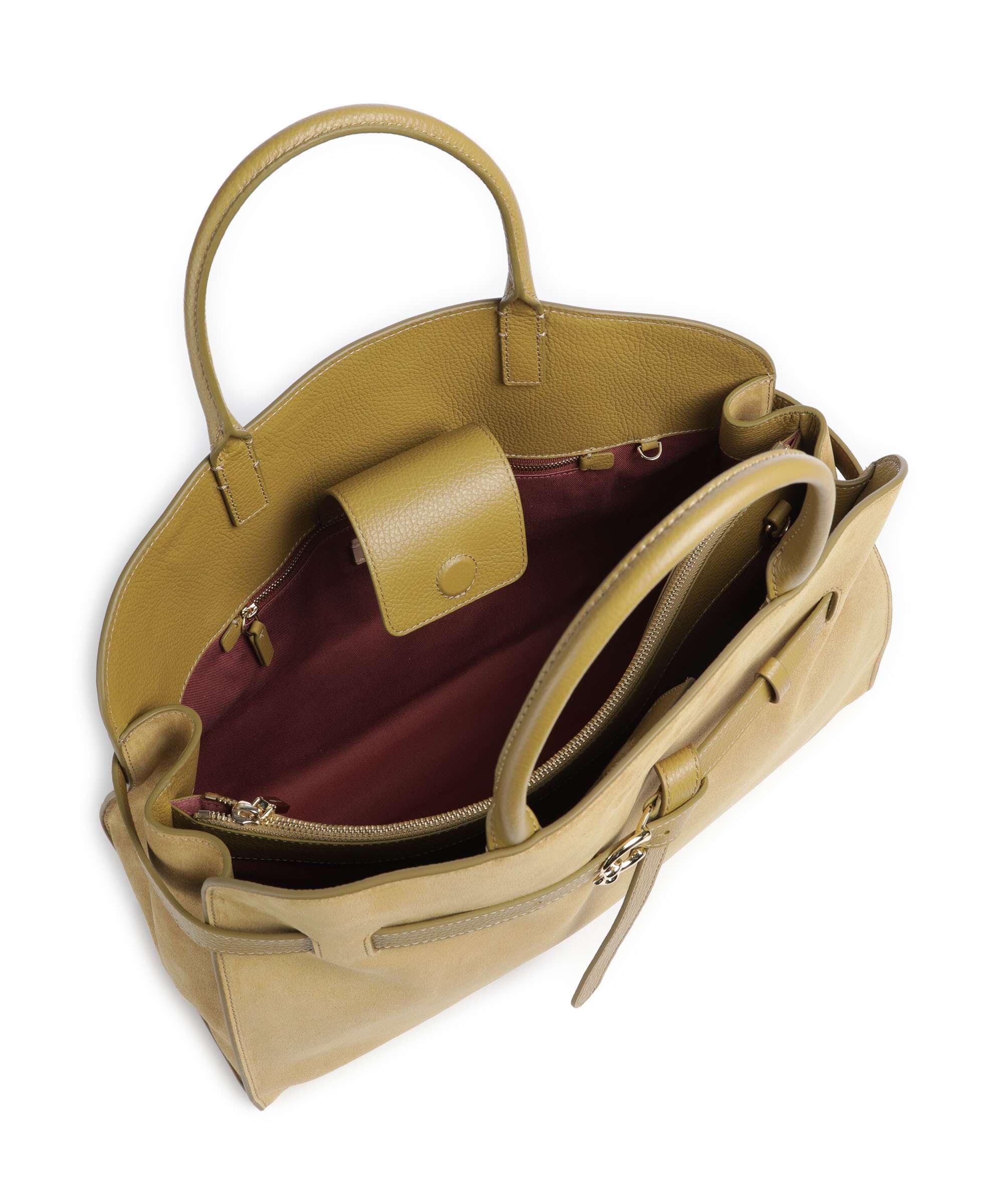 Coccinelle Sabine Suede Handbag seagrass - Image 5