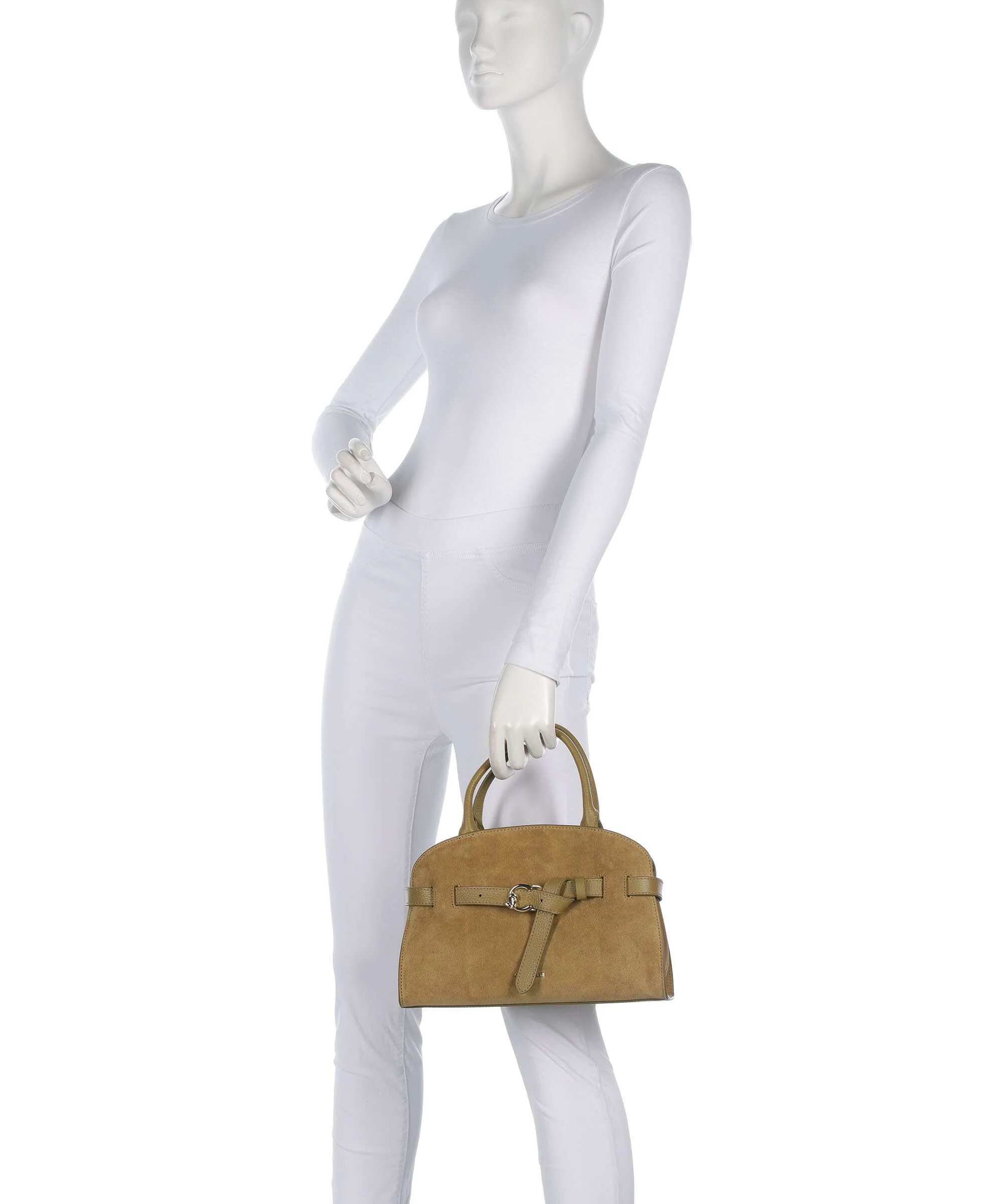 Coccinelle Sabine Suede Handbag seagrass - Image 3