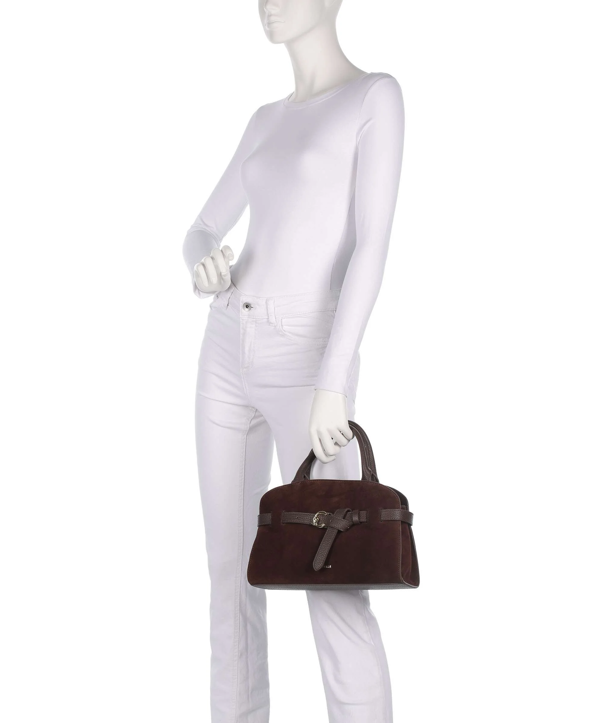 Coccinelle Sabine Suede Handbag brunette - Image 3
