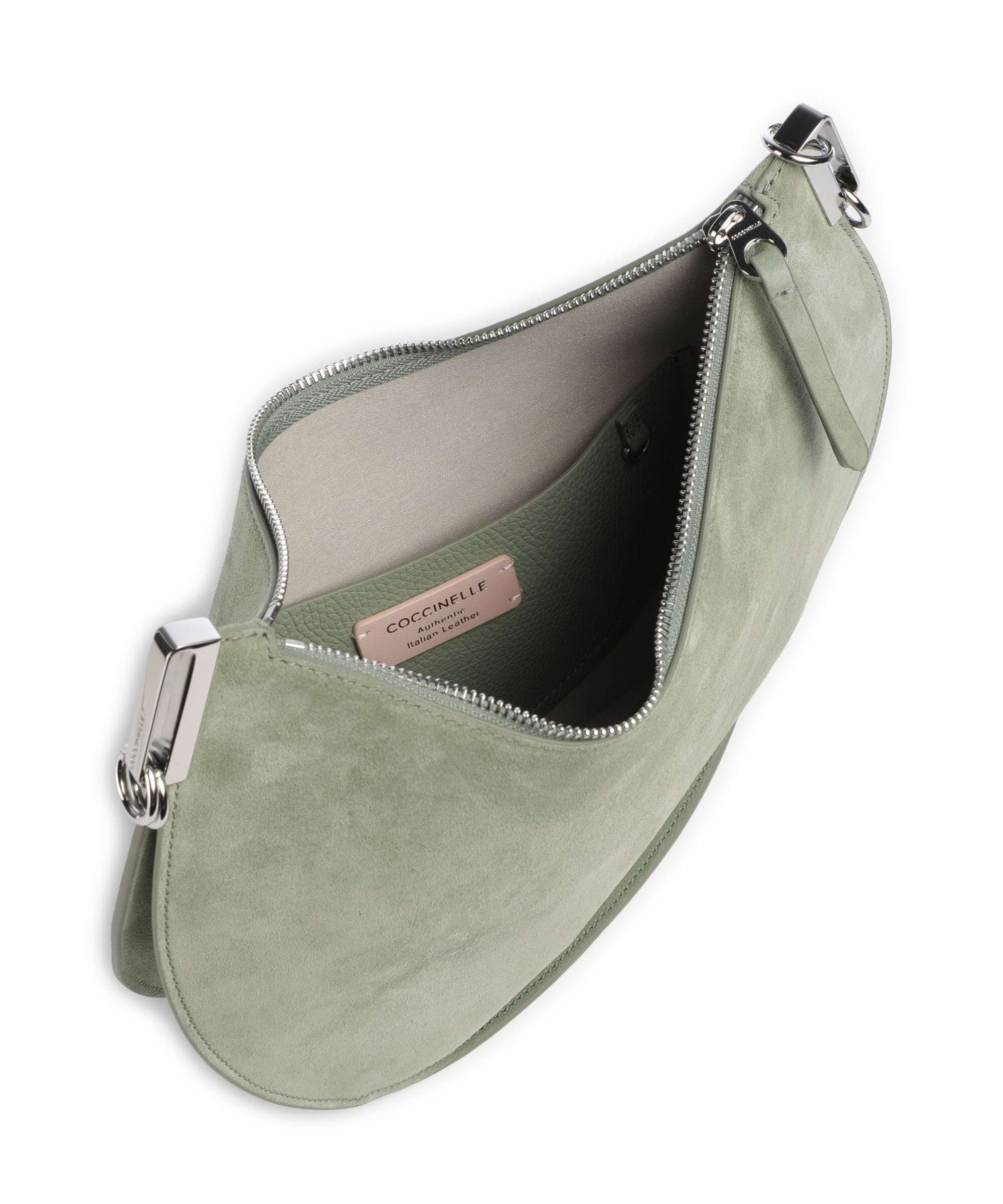 Coccinelle Sunup Suede Hobo bag greenery - Image 6