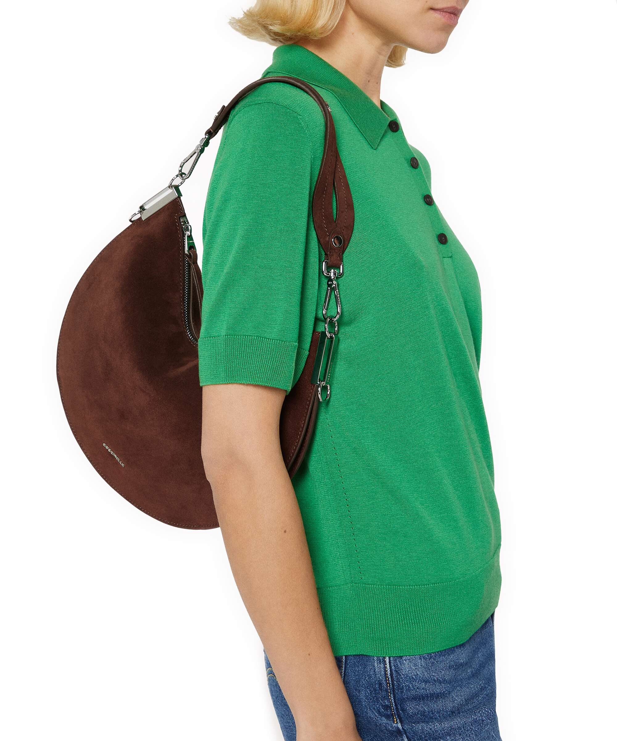 Coccinelle Sunup Suede Hobo bag brunette - Image 3