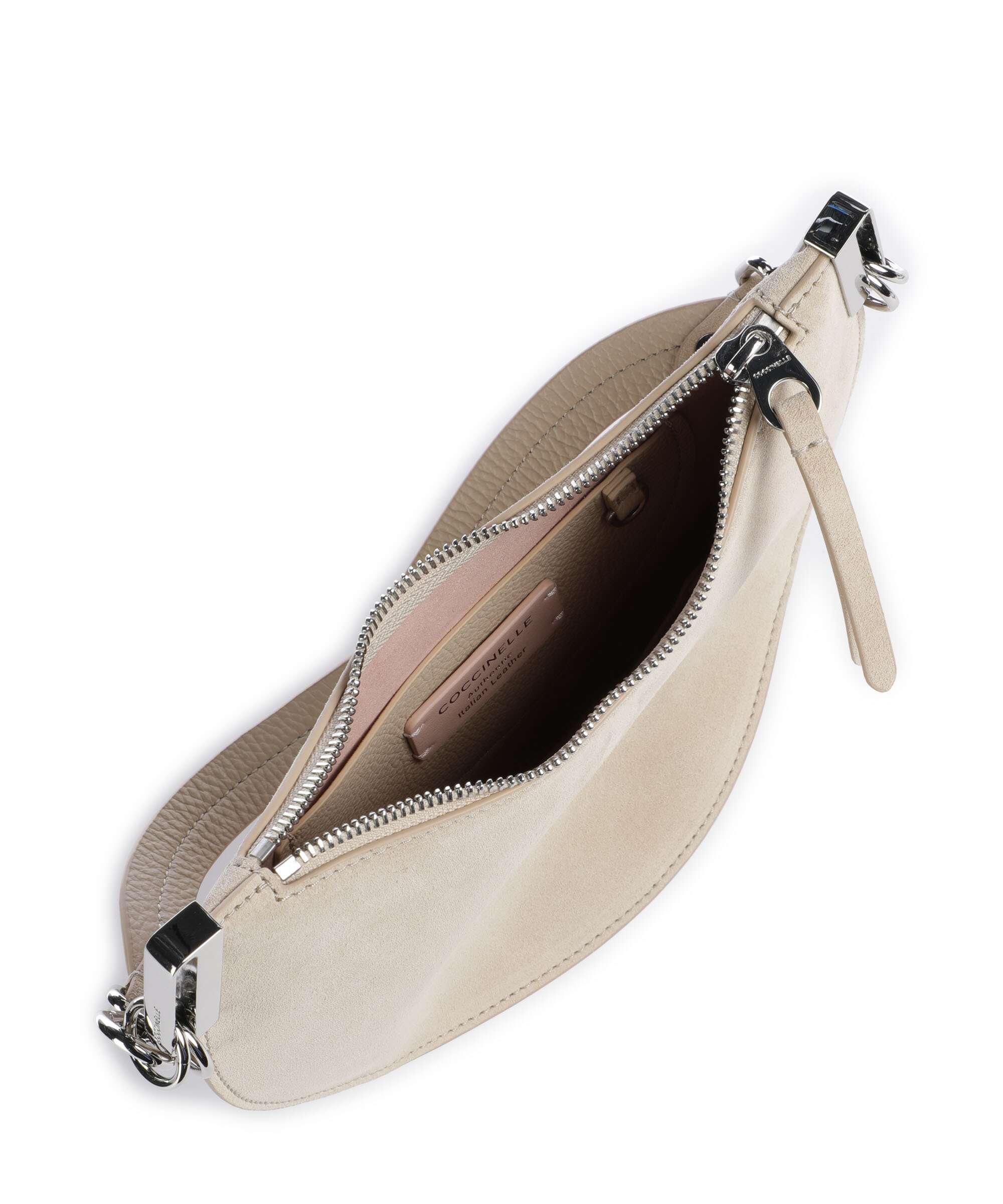 Coccinelle Sunup Suede Shoulder bag sandshell - Image 6