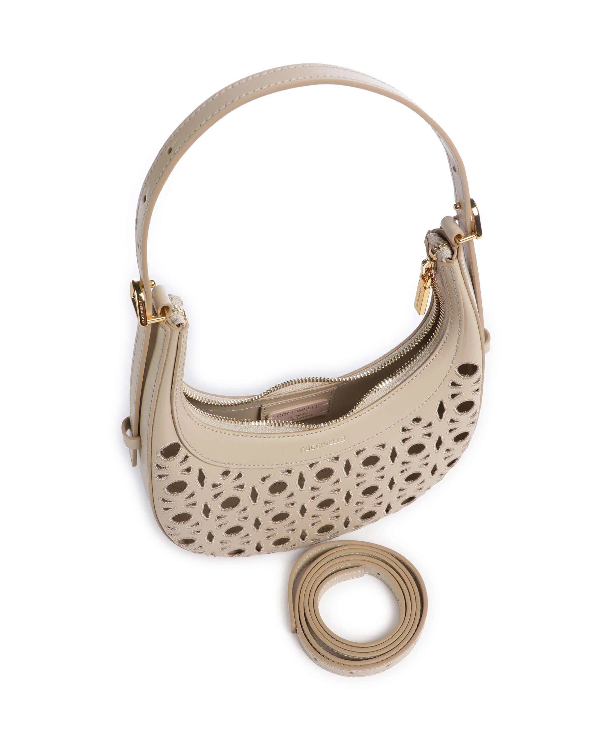 Coccinelle Whisper Monogram Sangallo Shoulder bag sandshell - Image 6