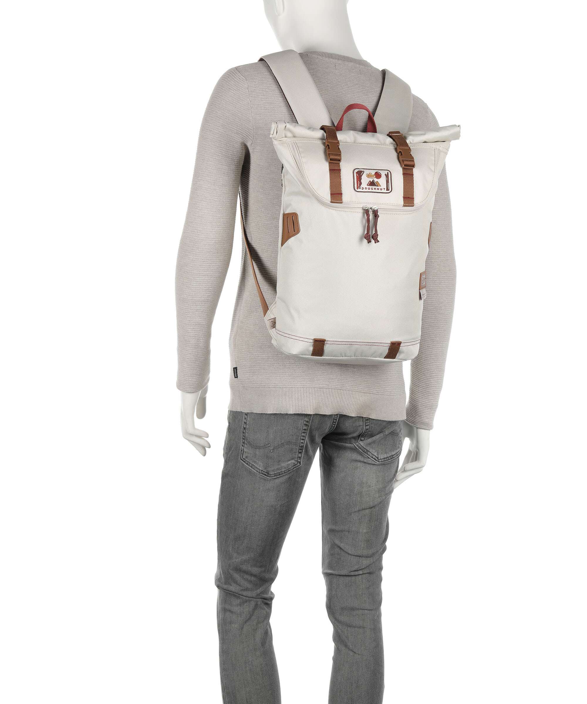 Doughnut Dreamwalker Christopher Small Rolltop backpack grey - Image 4