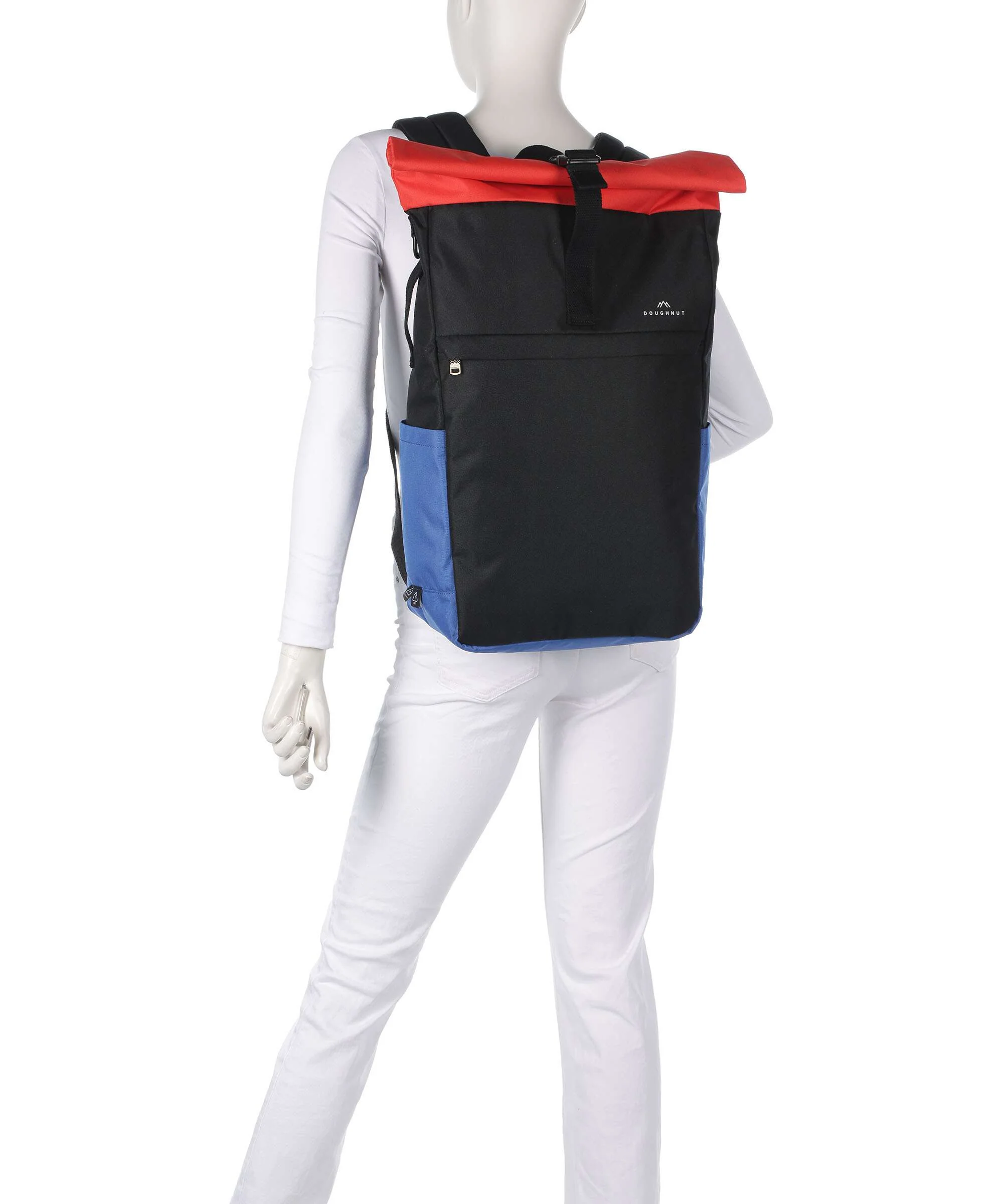 Doughnut Reborn Jetpack Rolltop backpack black/grapefruit - Image 3