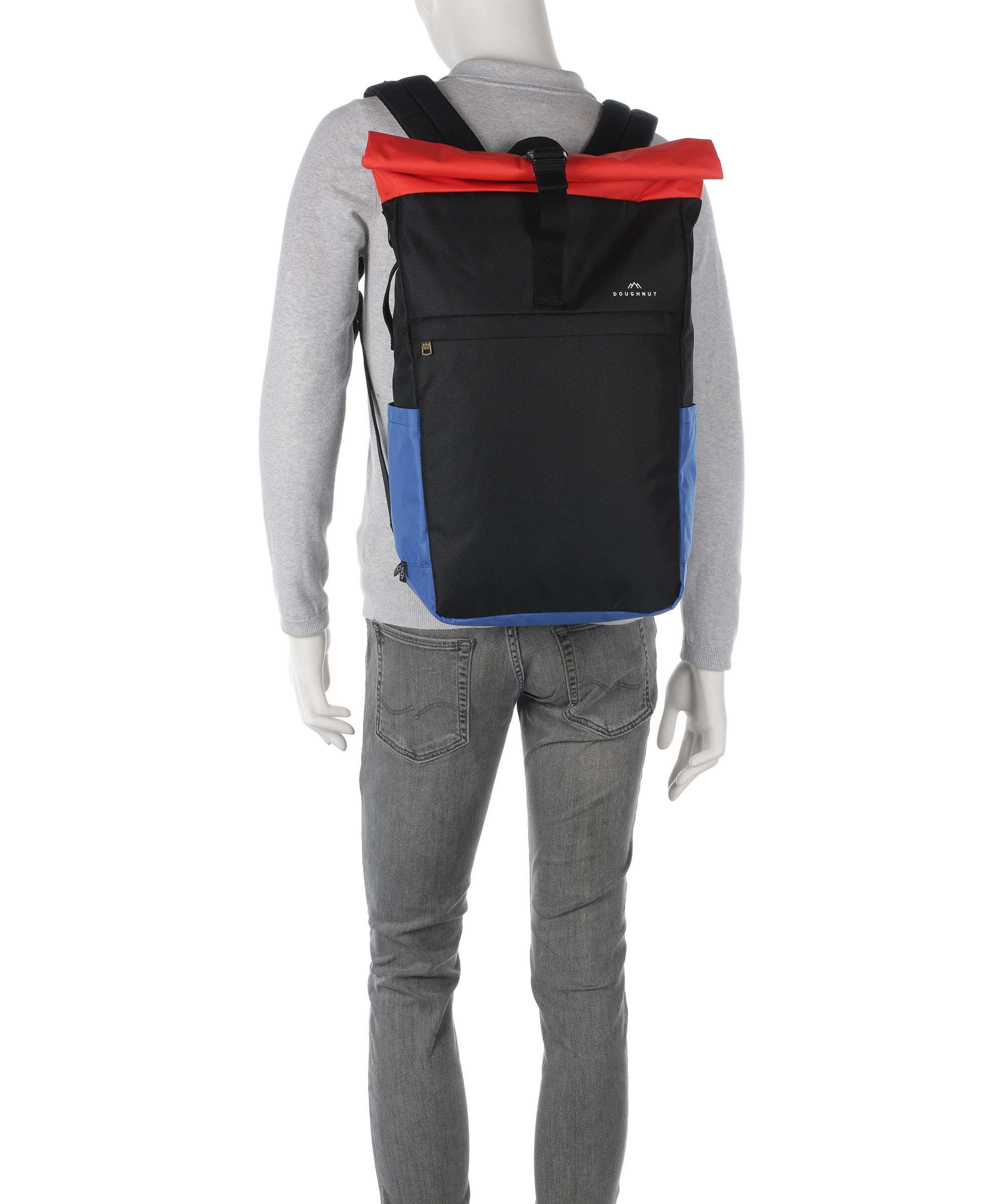 Doughnut Reborn Jetpack Rolltop backpack black/grapefruit - Image 4