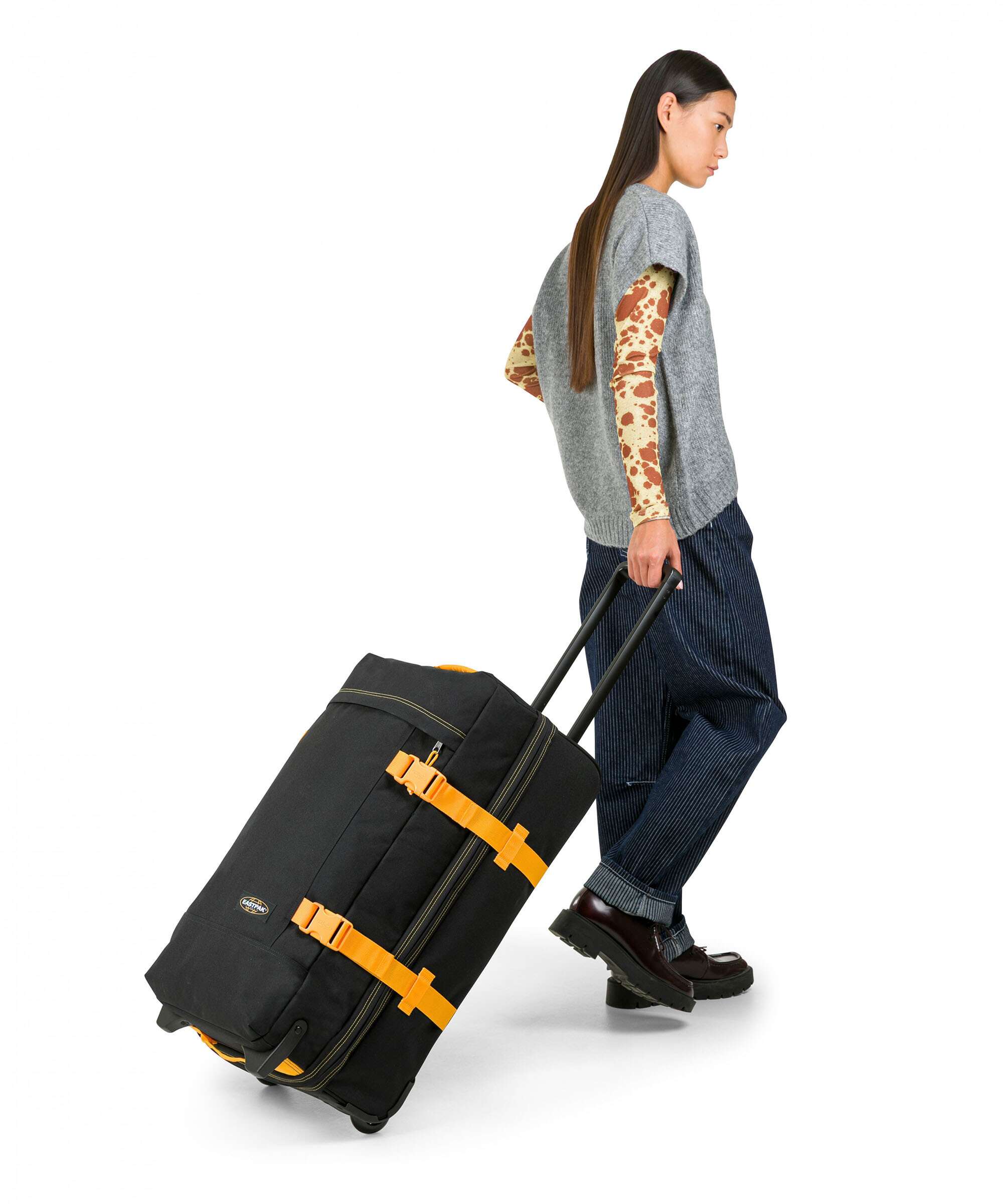 Eastpak Tranverz M Travel bag with wheels kontrast mango - Image 3