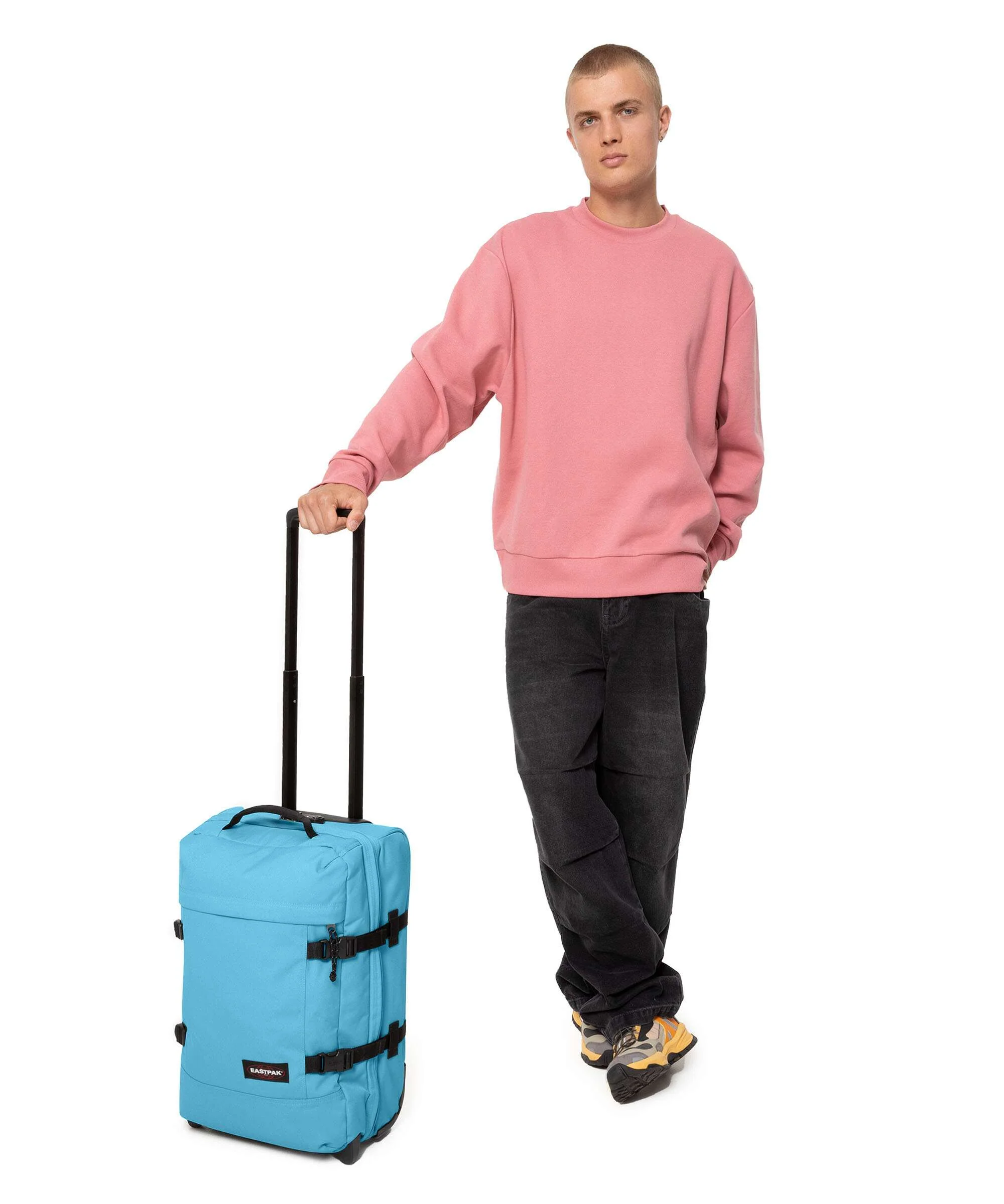 Eastpak Tranverz S Travel bag with wheels dive blue - Image 4
