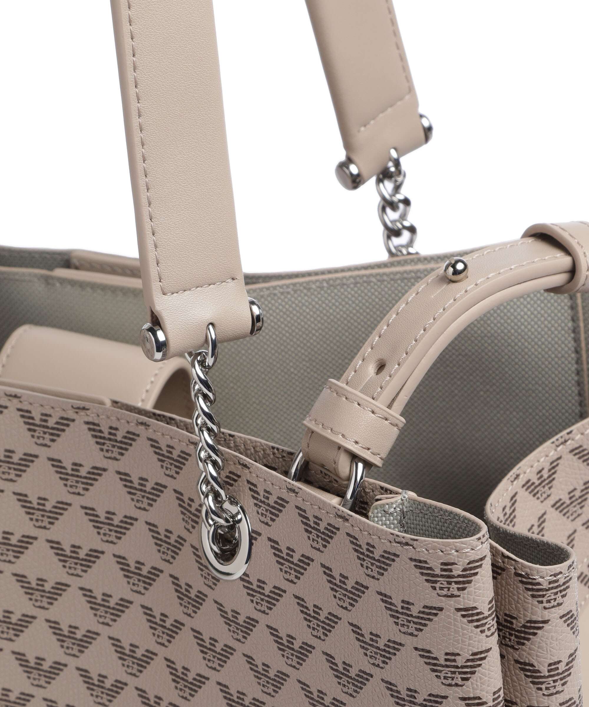 Emporio Armani Annie Tote bag ecru/moro/rosso - Image 6