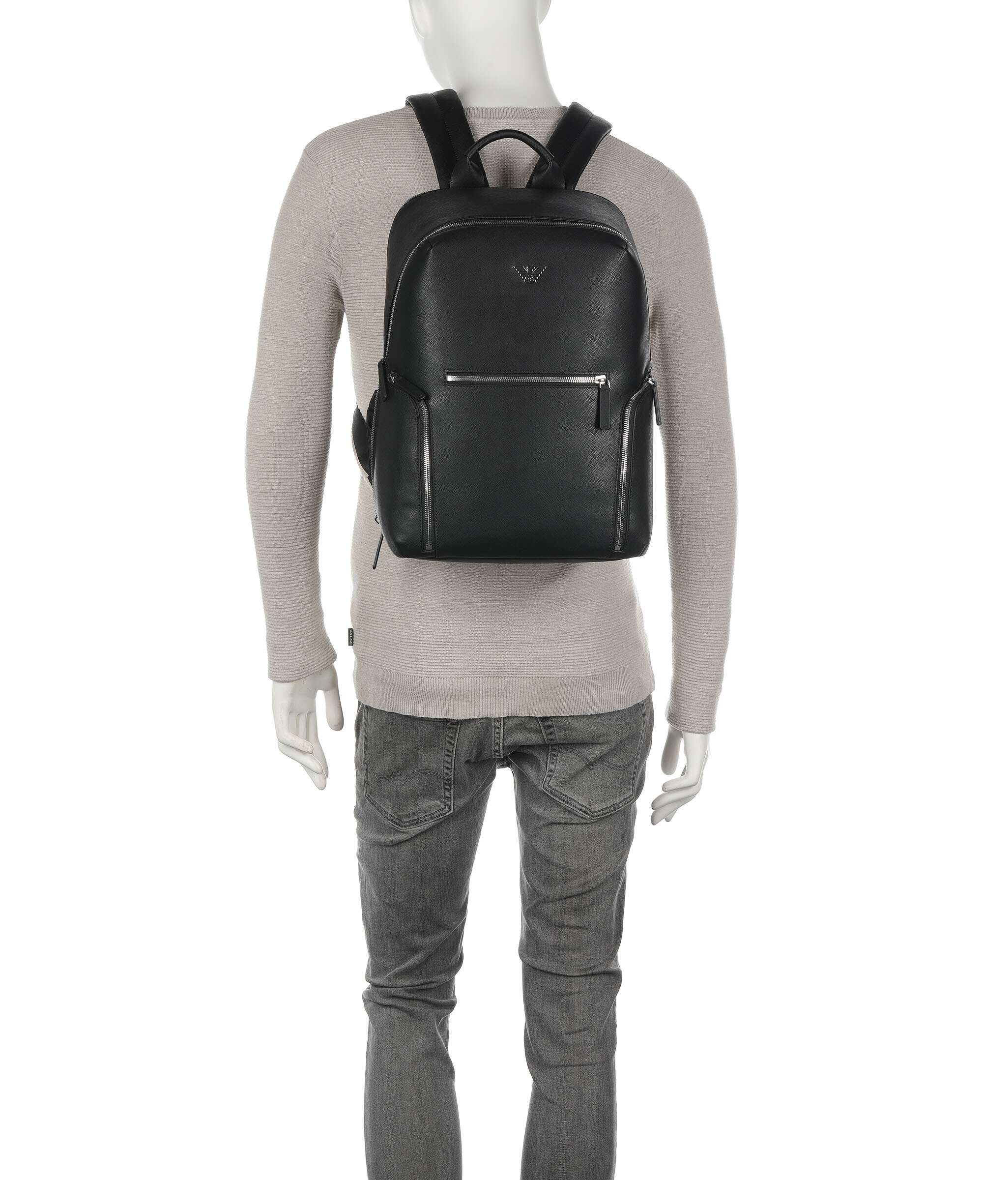 Emporio Armani Business Regenerated Backpack black - Image 3