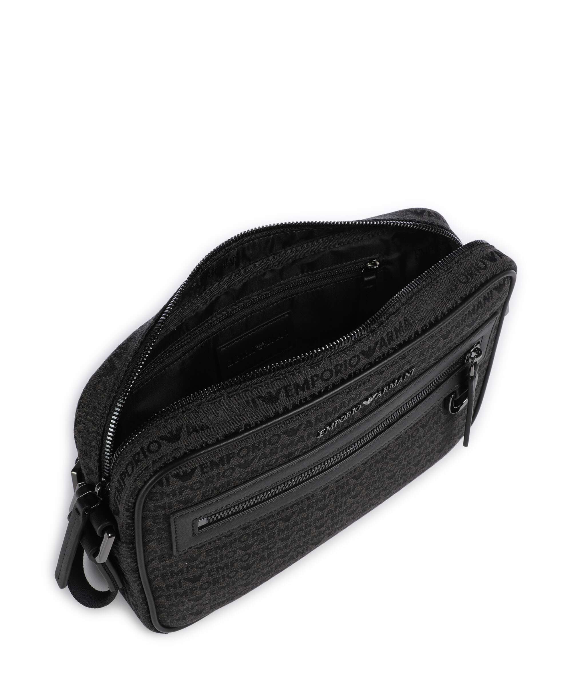 Emporio Armani Logo Jacquard Crossbody bag bristol black - Image 6