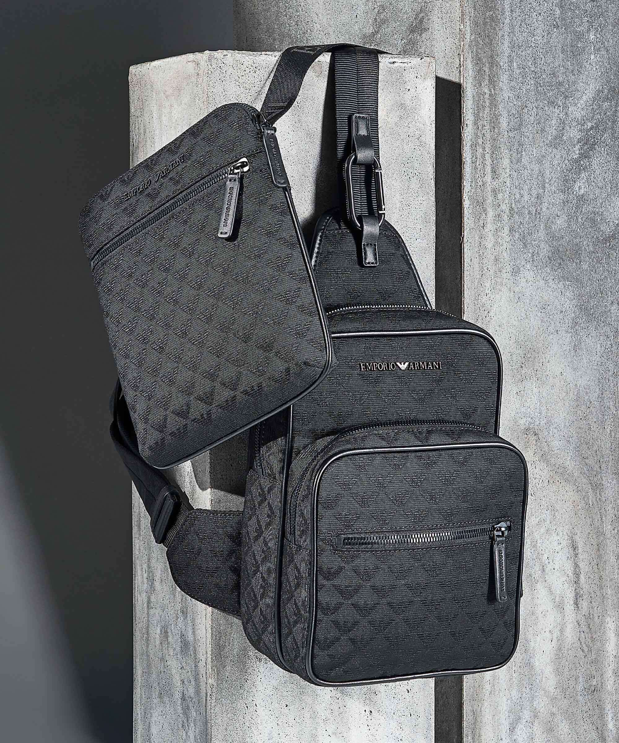 Emporio Armani Omnia Jacquard Sling bag black - Image 2