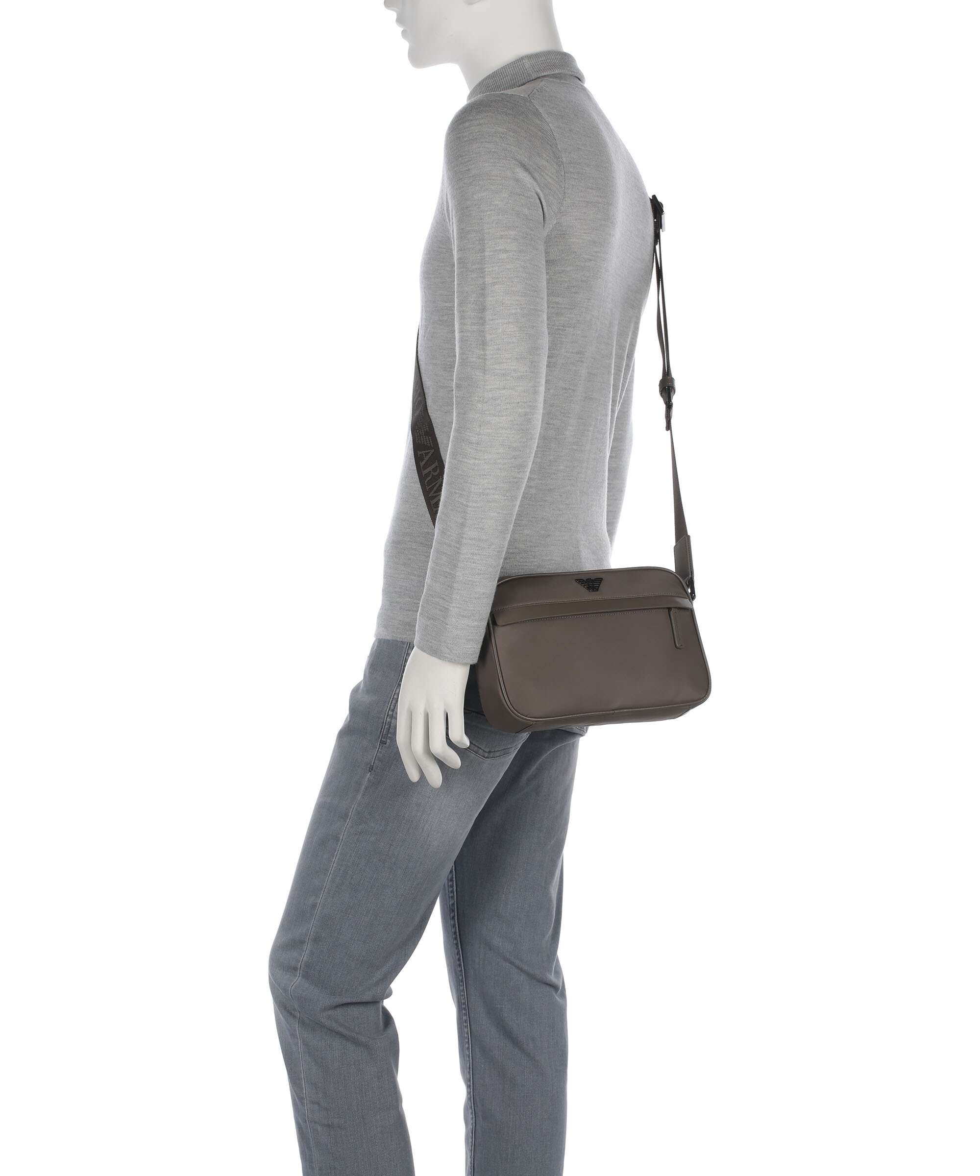 Emporio Armani Recycled Nylon Crossbody bag major brown - Image 3