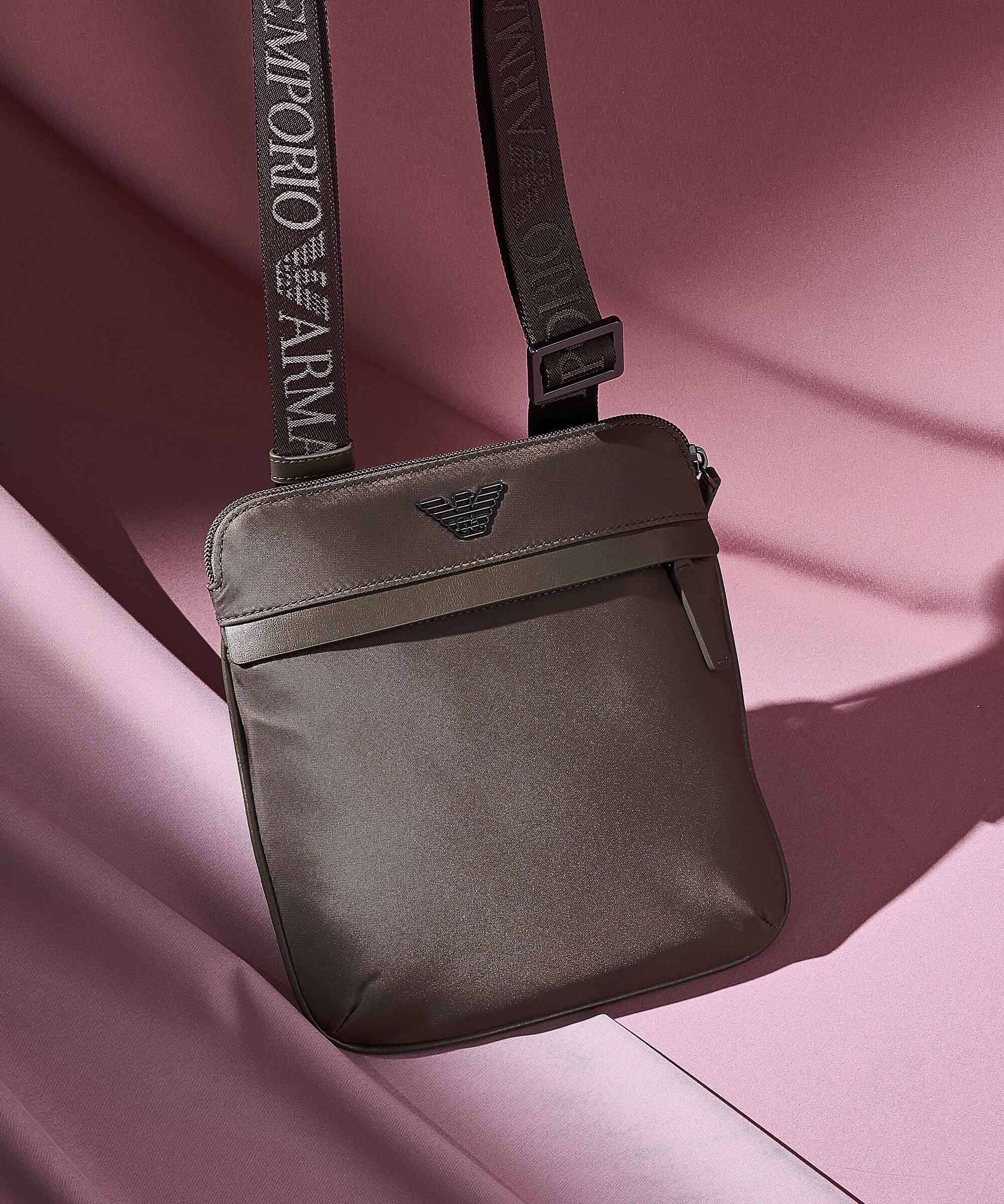 Emporio Armani Recycled Nylon Crossbody bag major brown - Image 2