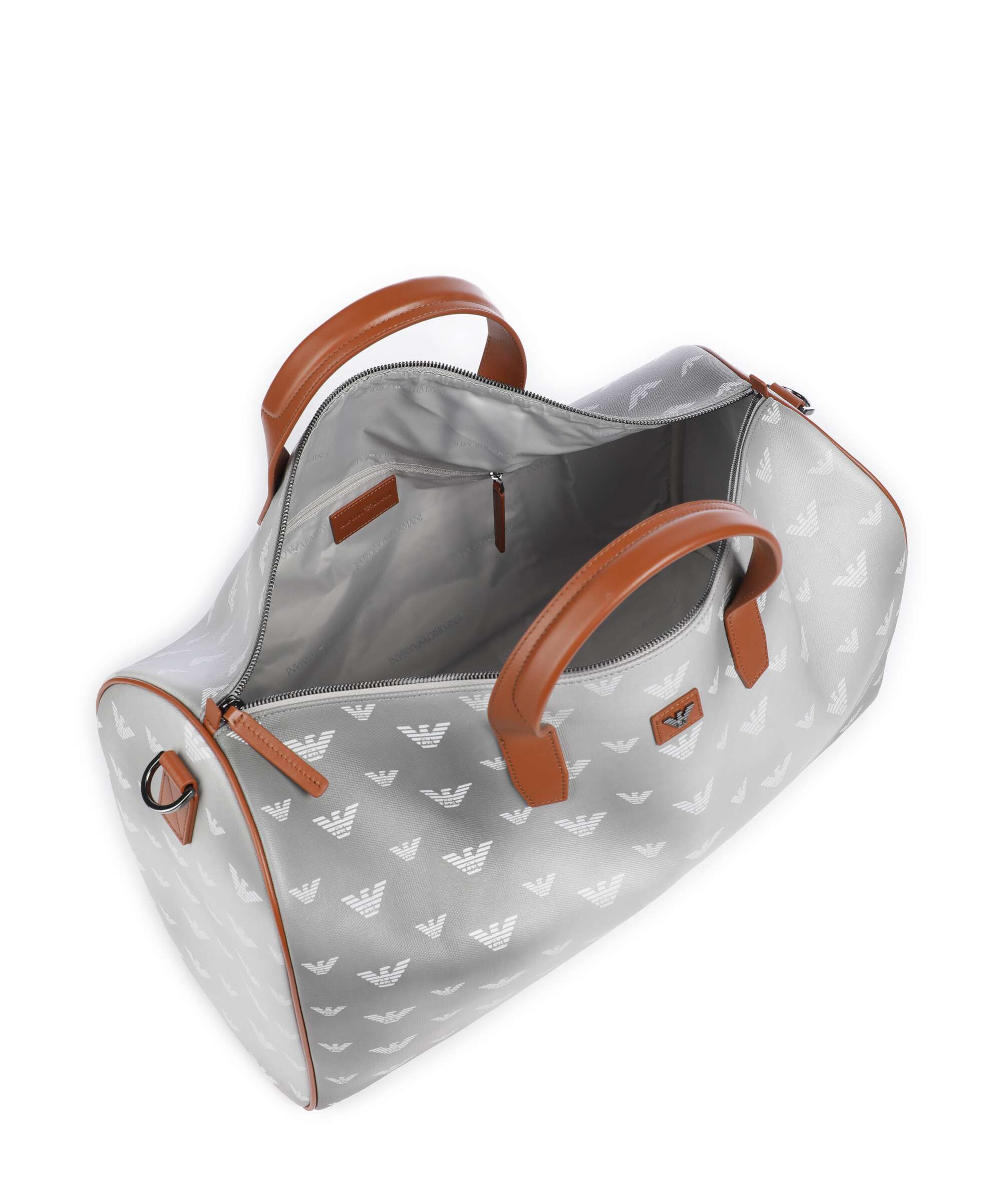 Emporio Armani Special Minorca Weekend bag grey/eagle allover - Image 5