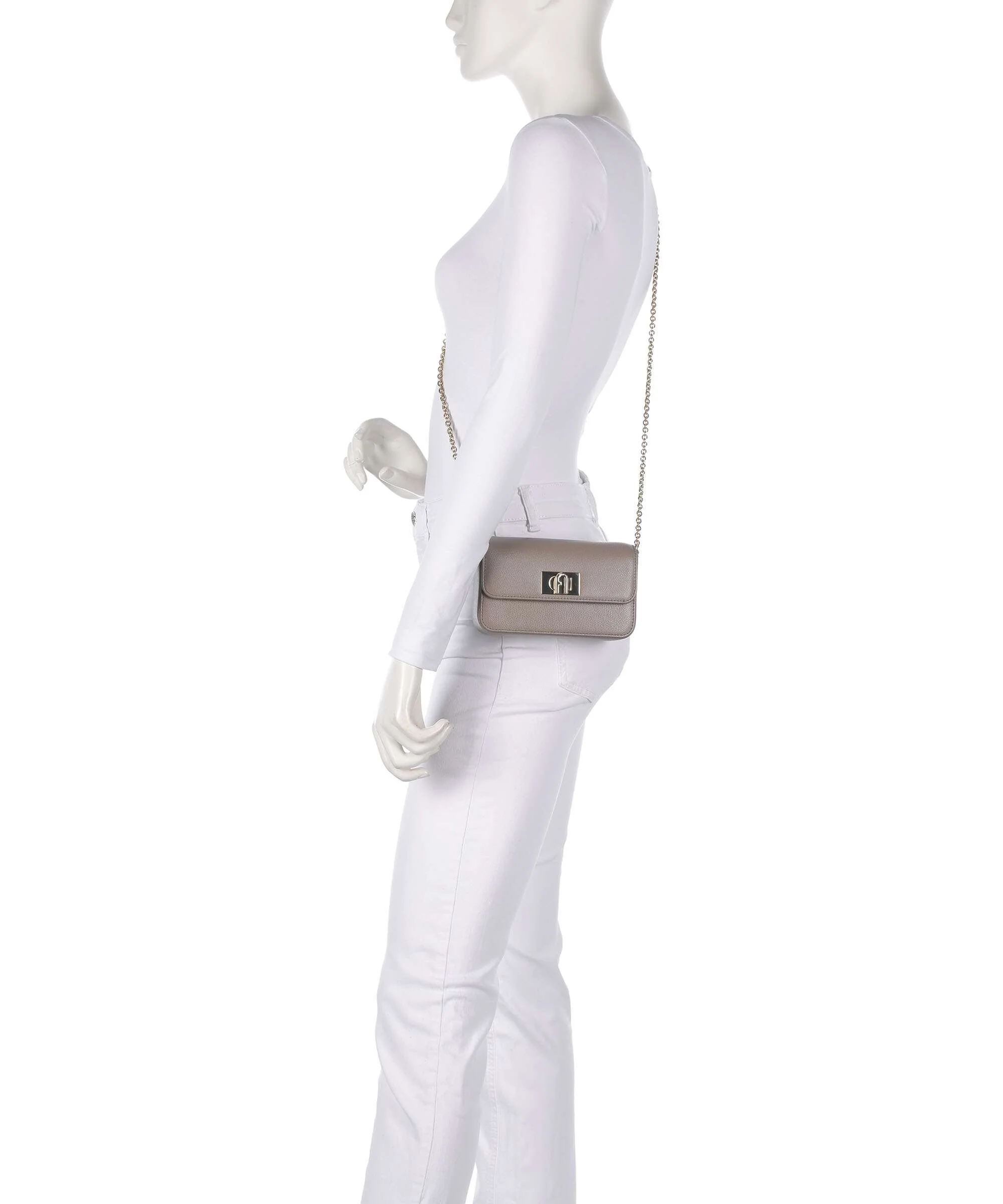 Furla 1927 Mini Crossbody bag stucco gray - Image 3