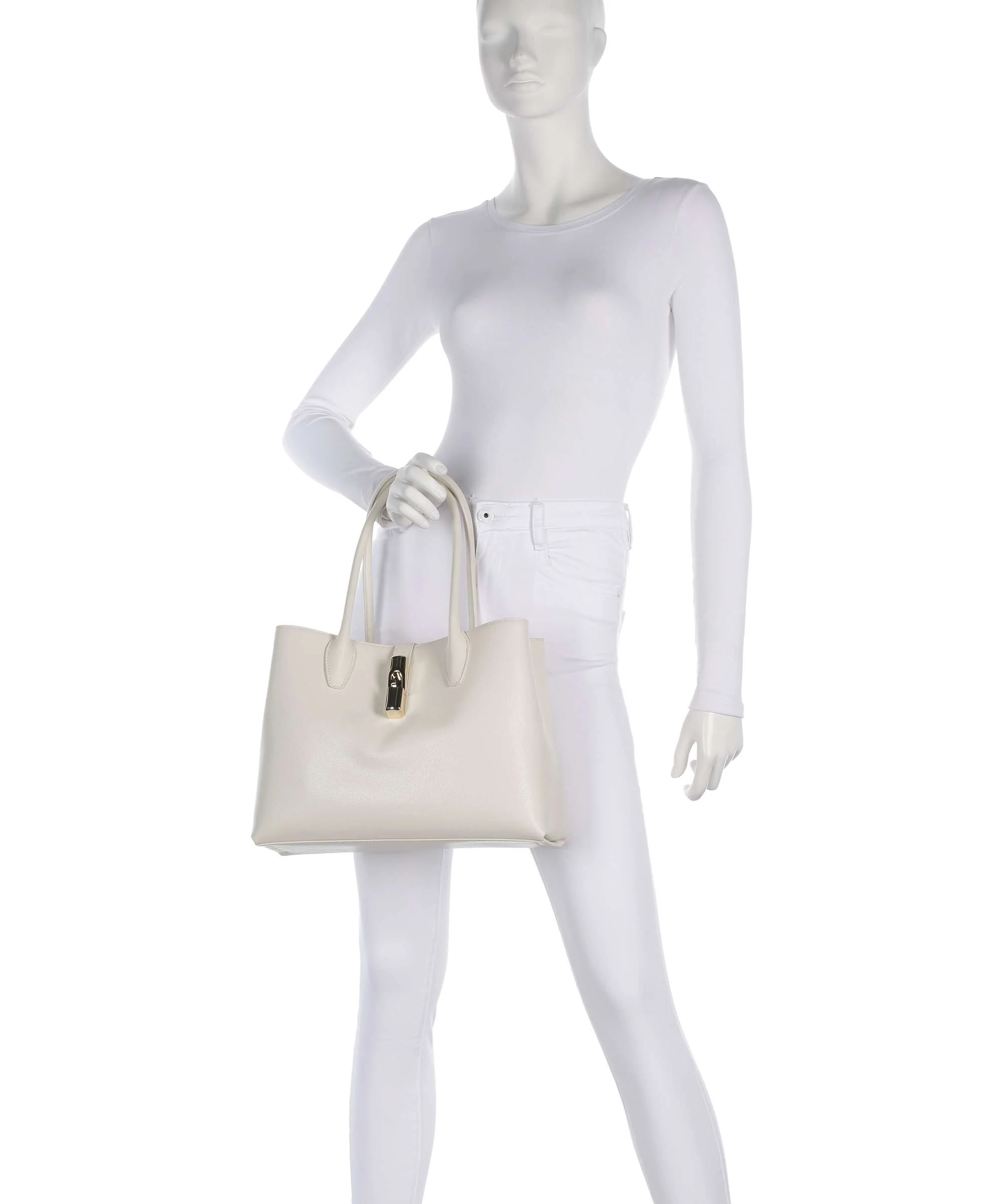 Furla Goccia M Tote bag panna - Image 3