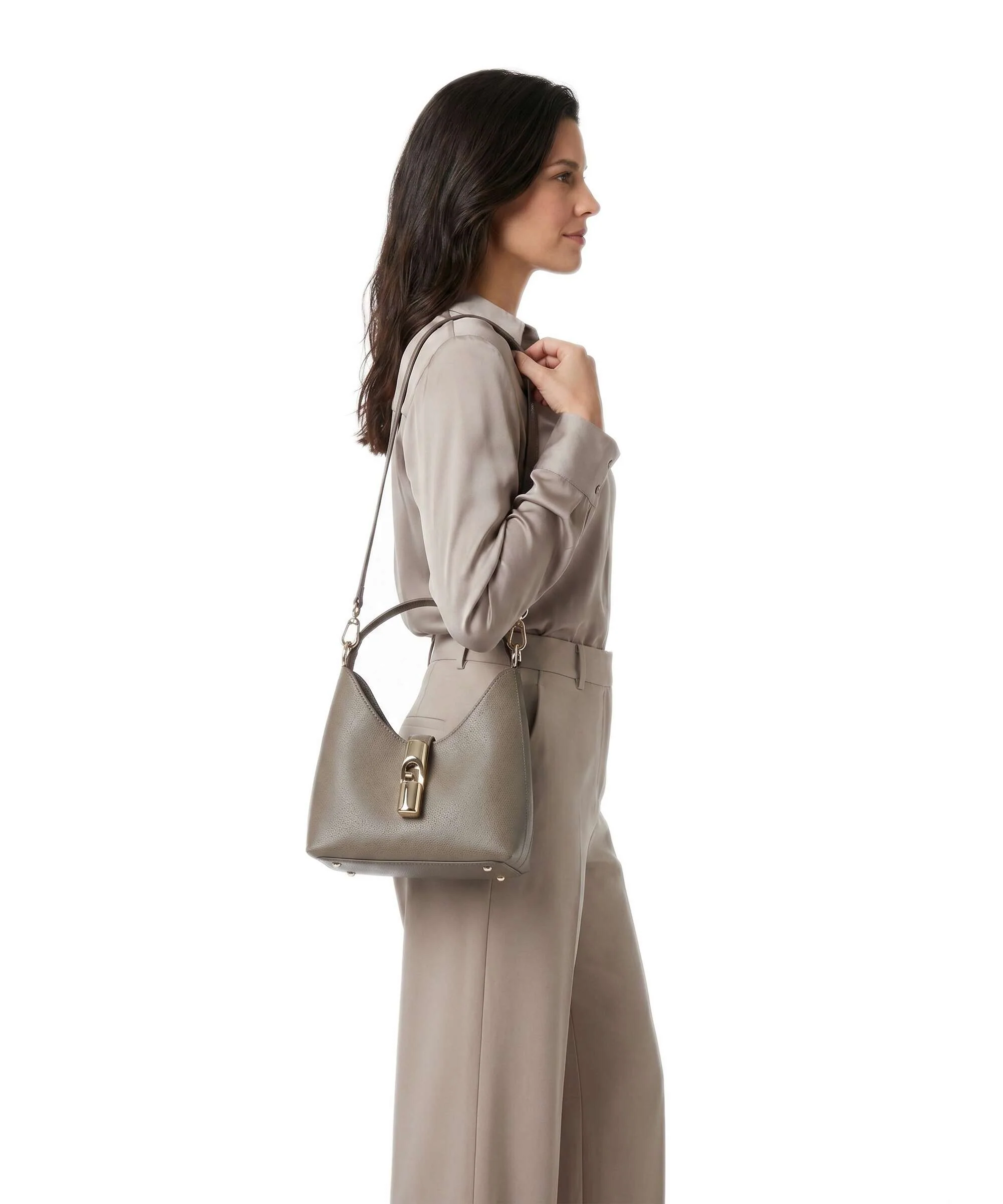 Furla Iride Mini Crossbody bag muddy gray - Image 3