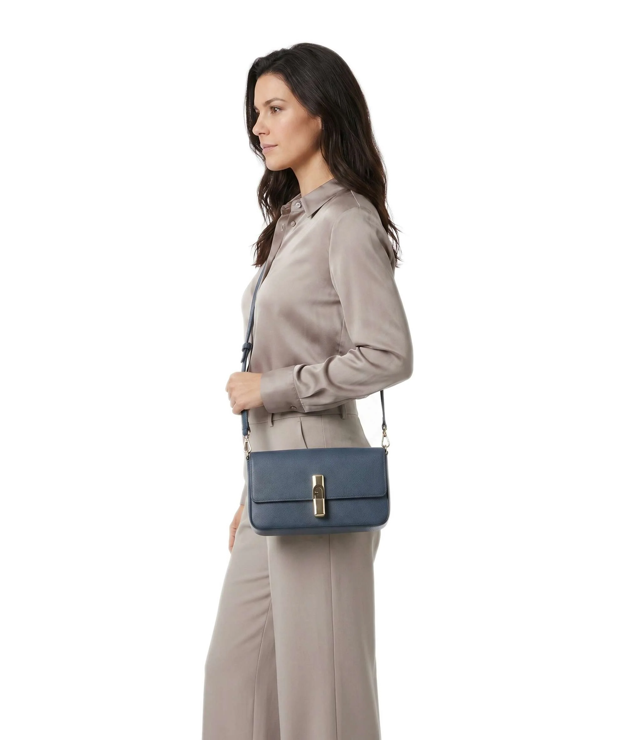Furla Iride S Crossbody bag grigio blu - Image 3