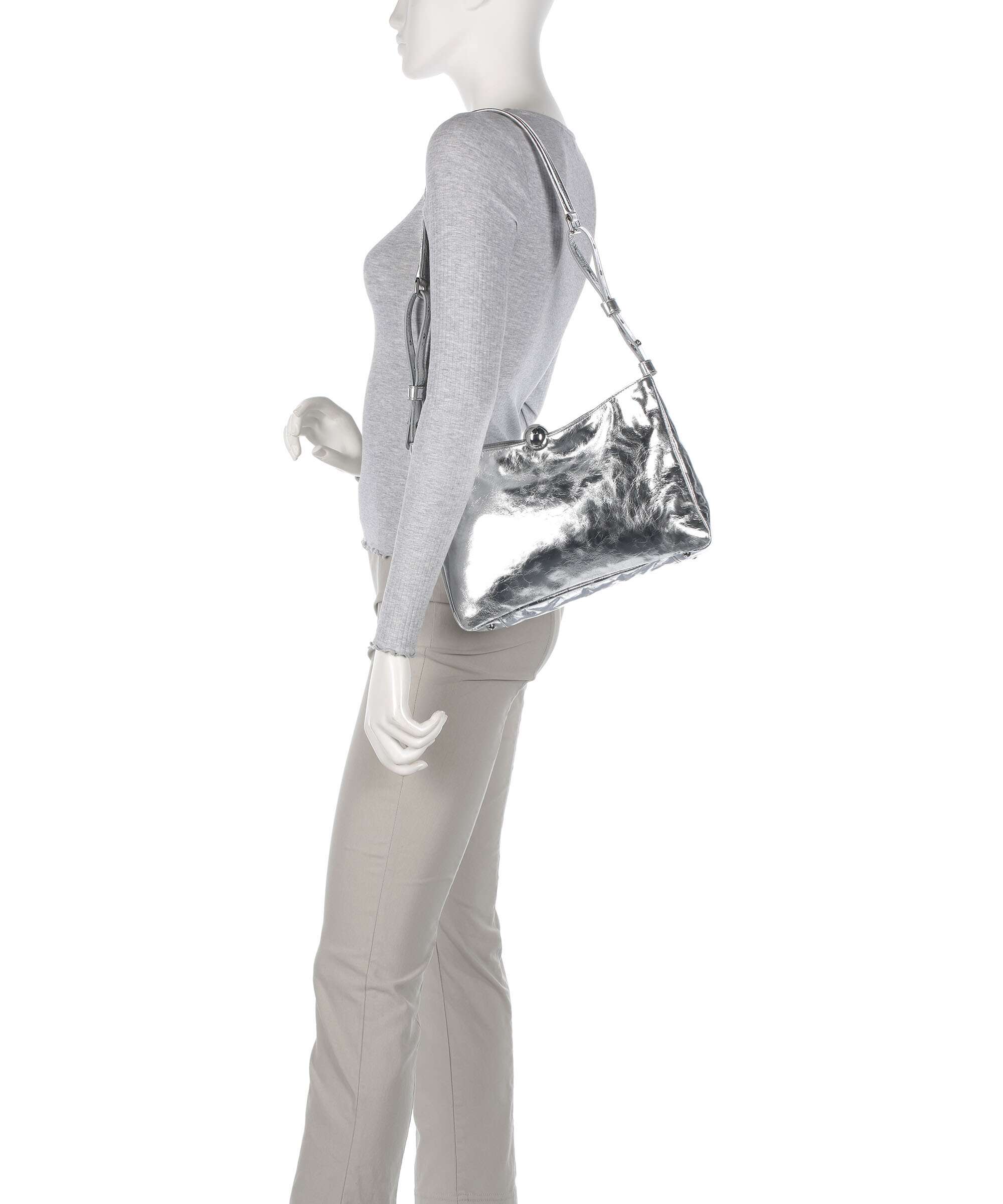 Furla Sfera Soft M Shoulder bag silver - Image 3