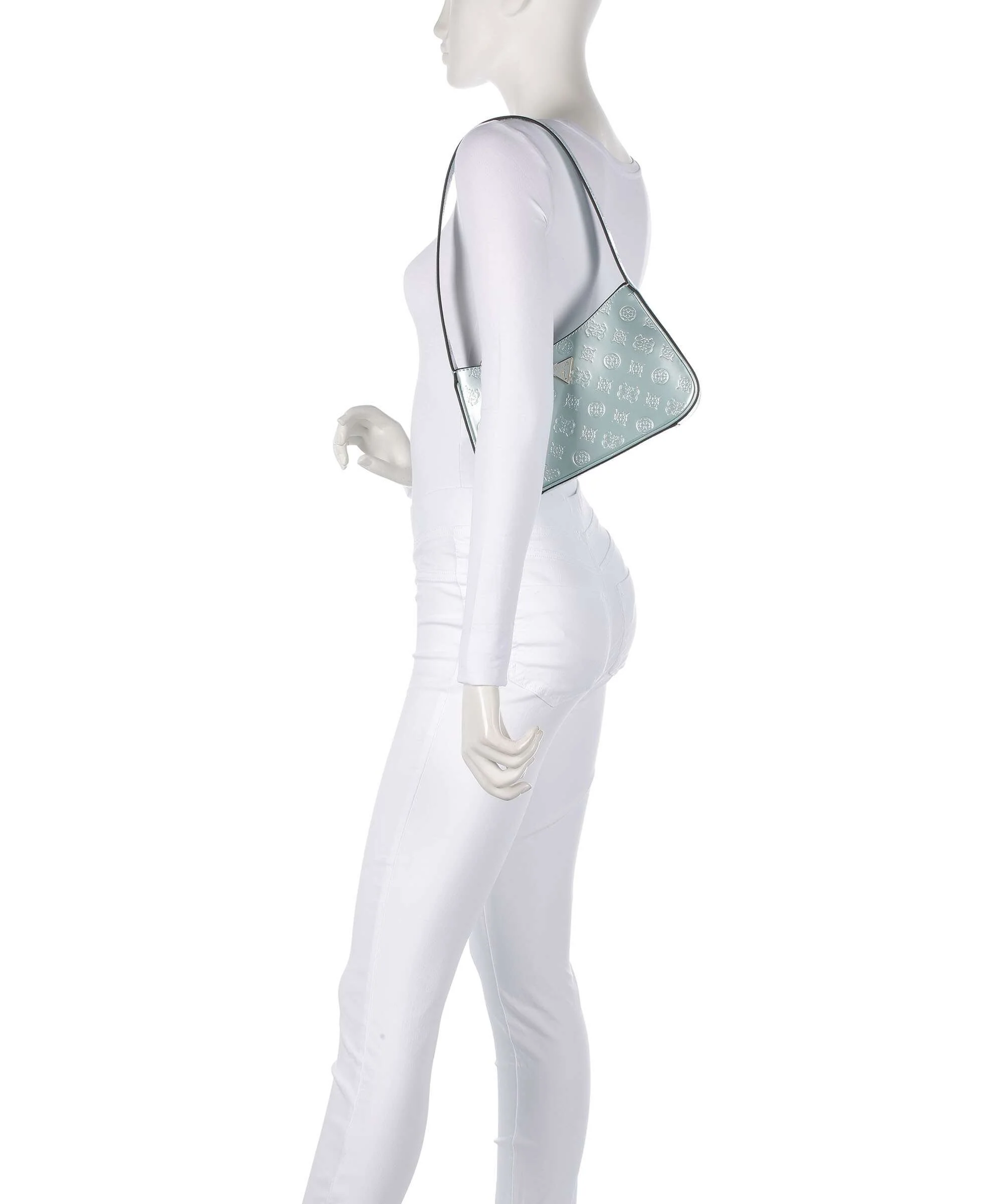 Guess Arnela Shoulder bag powder blue logo - Image 3