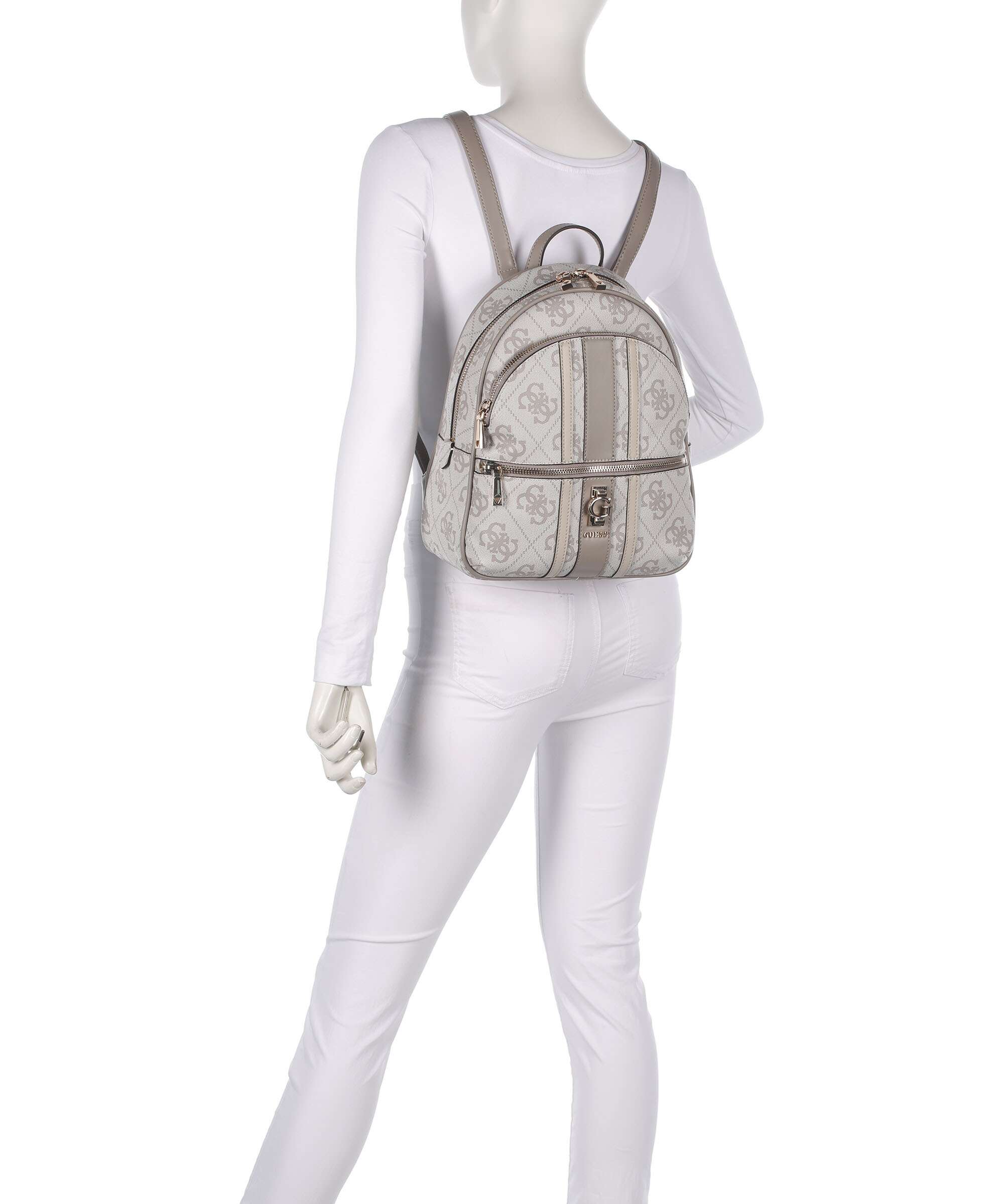 Guess Erenia Backpack dark taupe logo - Image 3