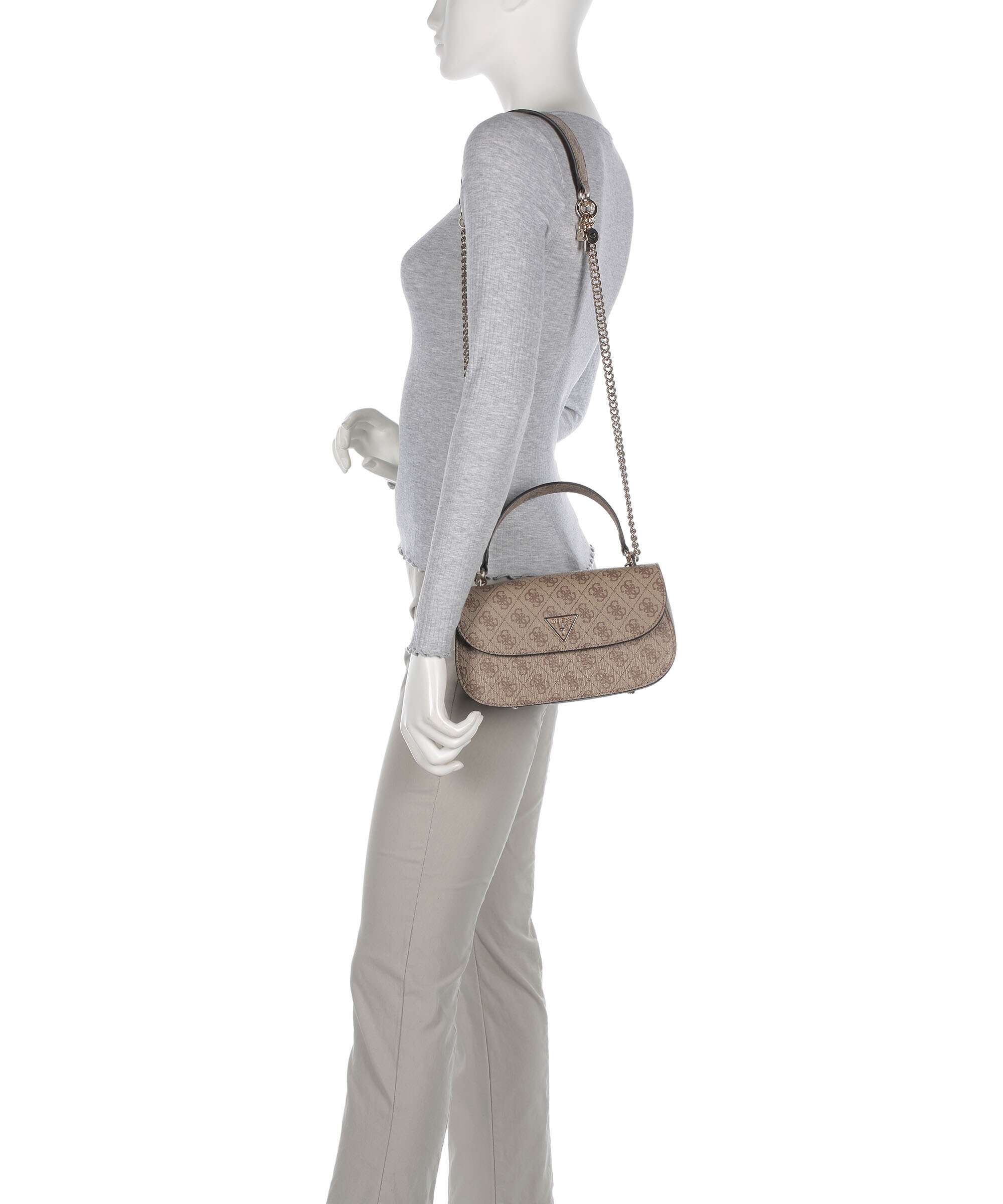 Guess Erica Eco Shoulder bag latte logo - Image 4