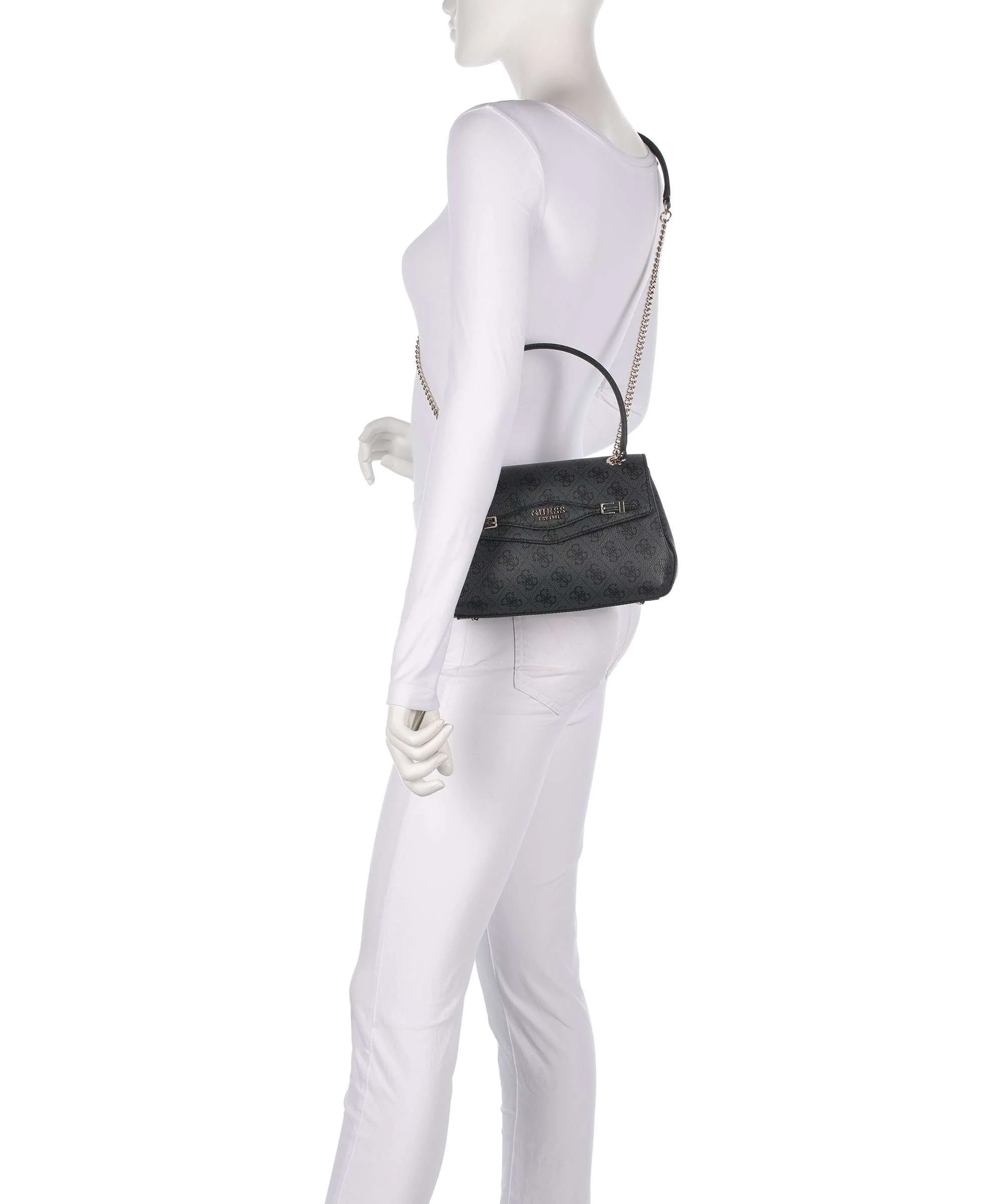 Guess Katya 4G Logo Shoulder bag coal logo - Image 4