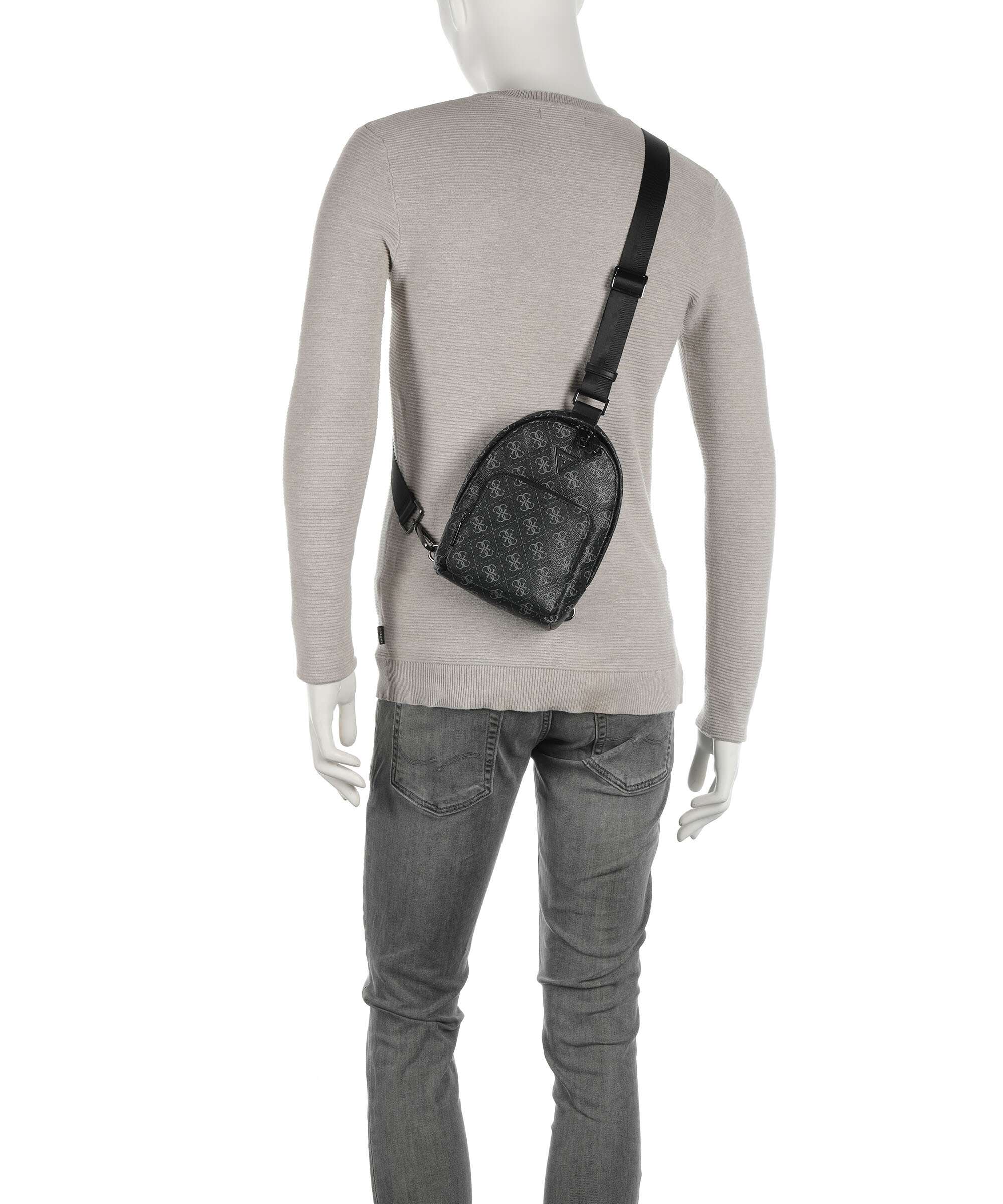 Guess Milano Eco Sling bag dark black - Image 3