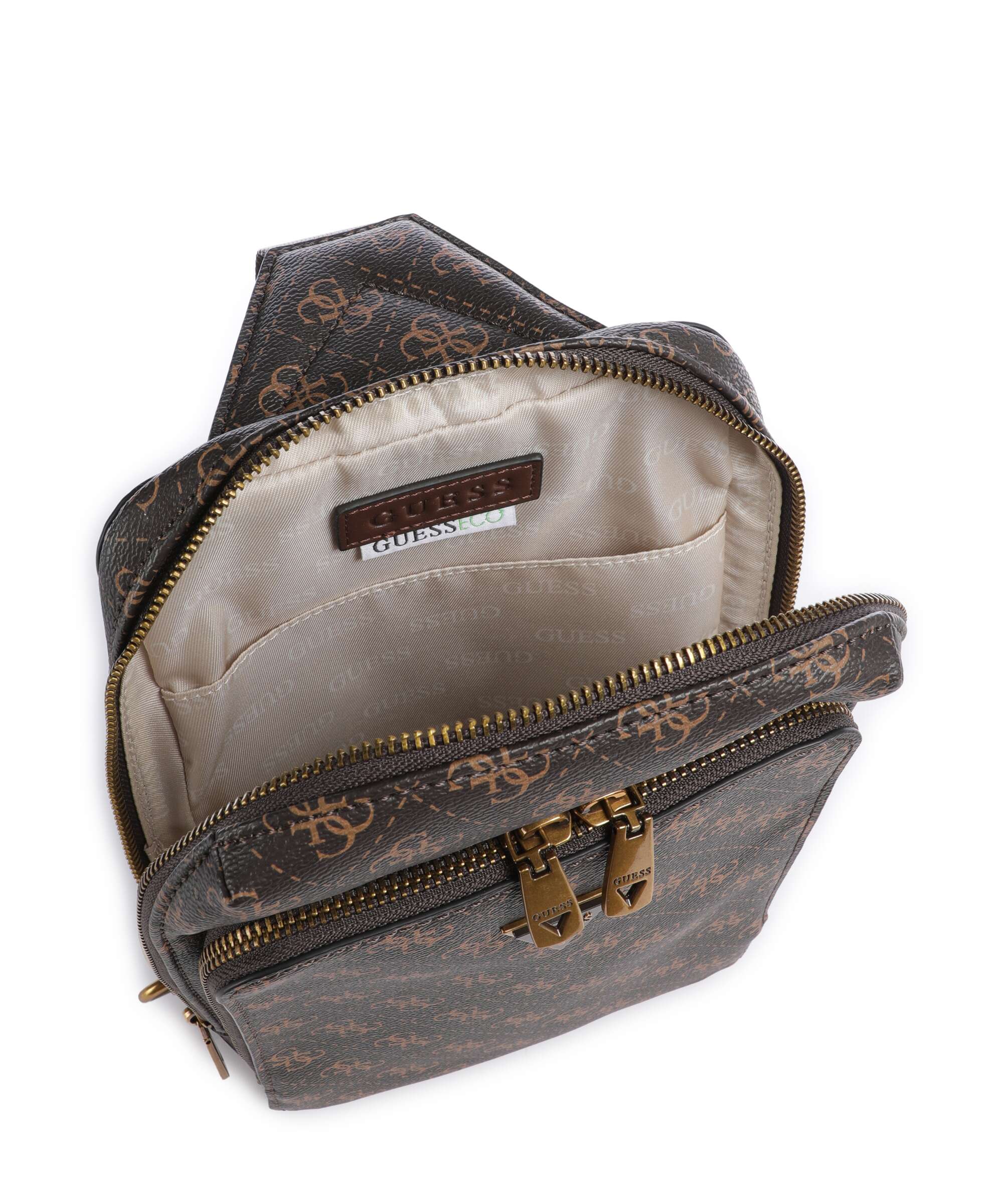 Guess Milano Sling bag brown/ochre/burgundy - Image 6