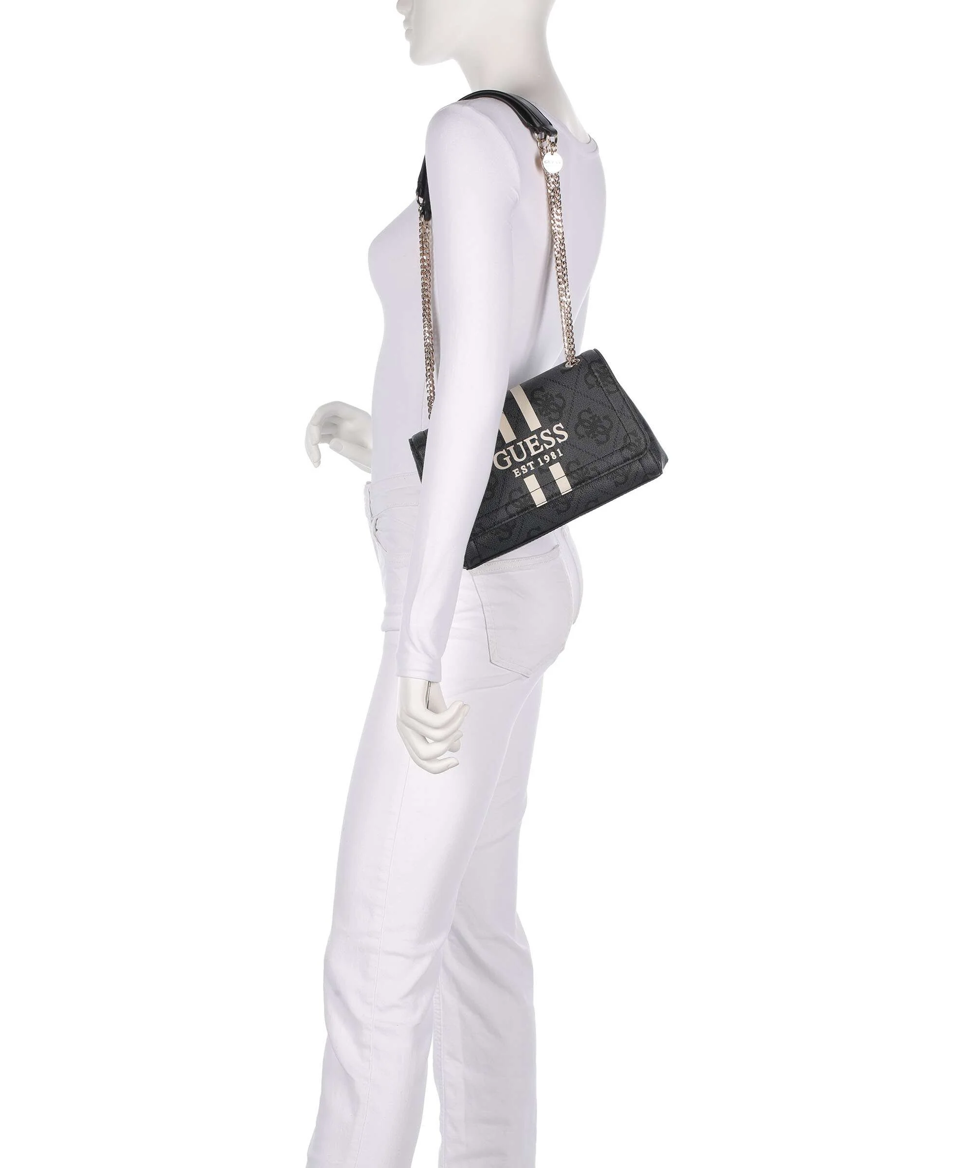 Guess Noelle 4G Logo Shoulder bag coal logo - Image 3