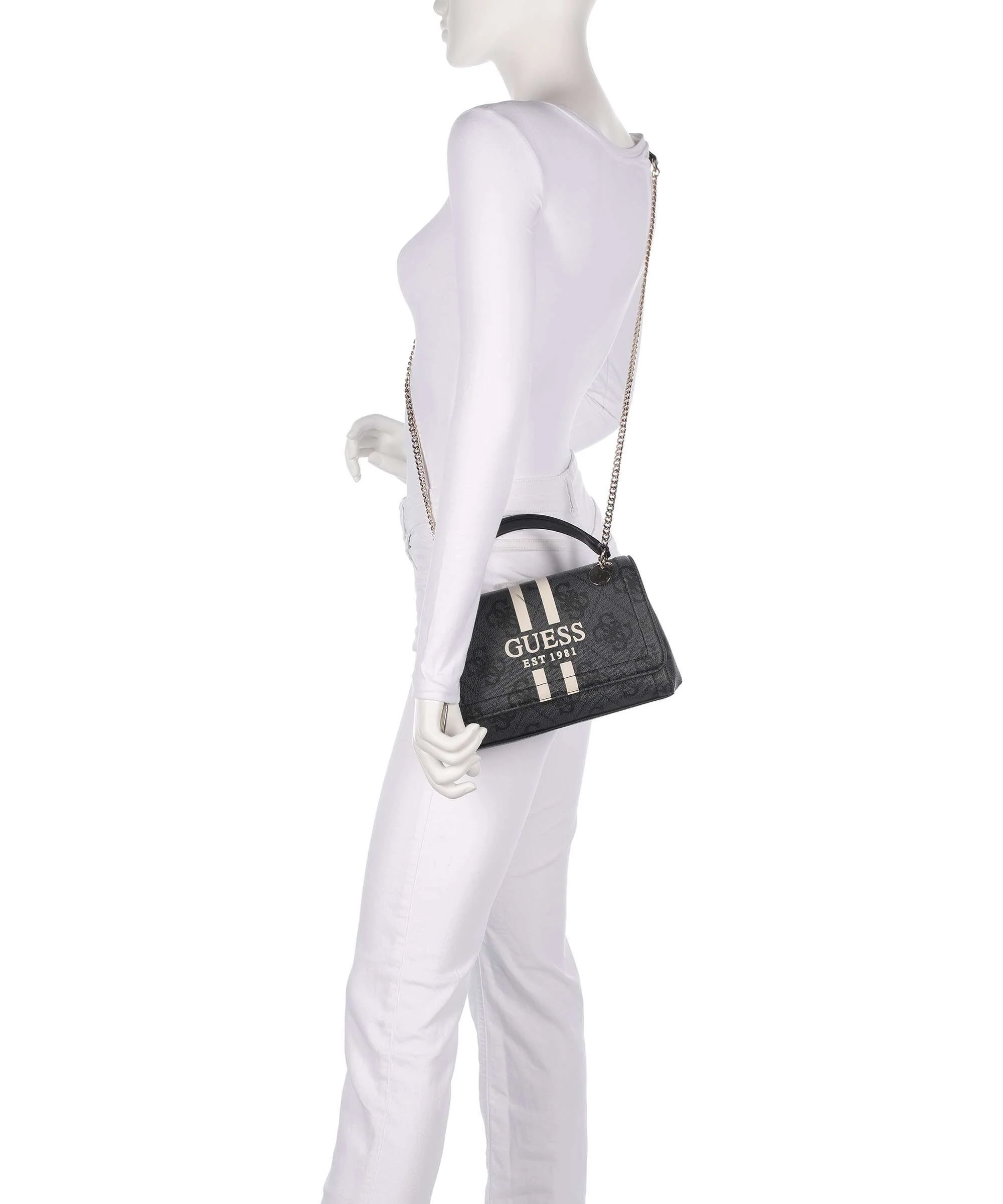 Guess Noelle 4G Logo Shoulder bag coal logo - Image 4